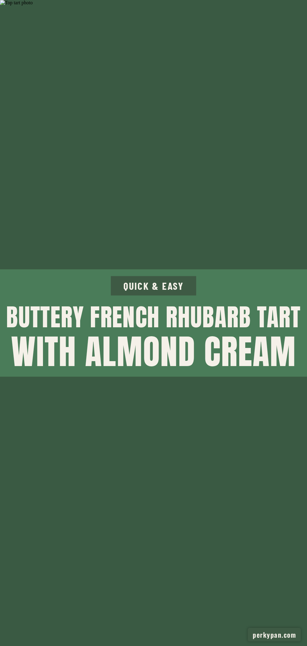 French Rhubarb Tart recipe