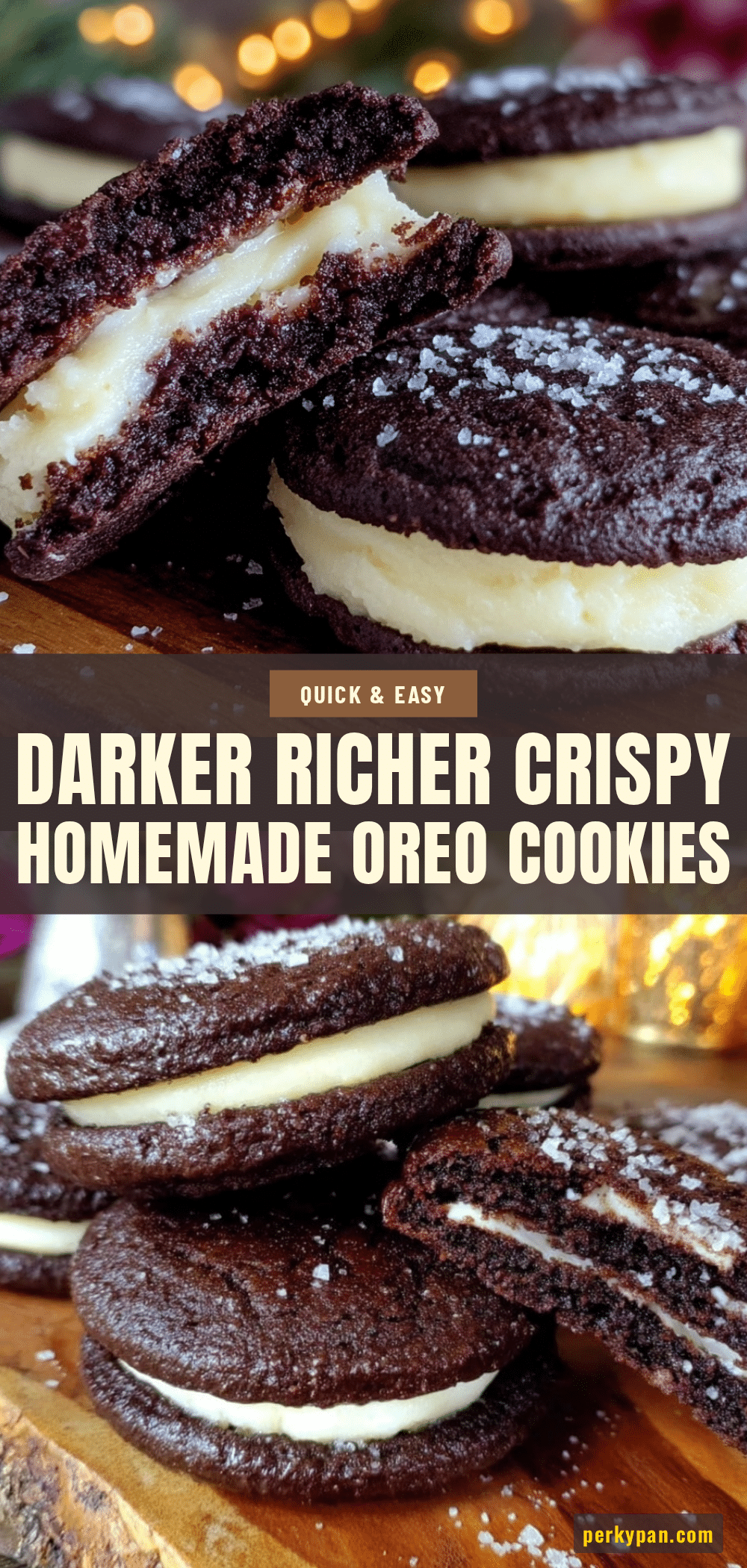 crispy homemade Oreo cookies recipe