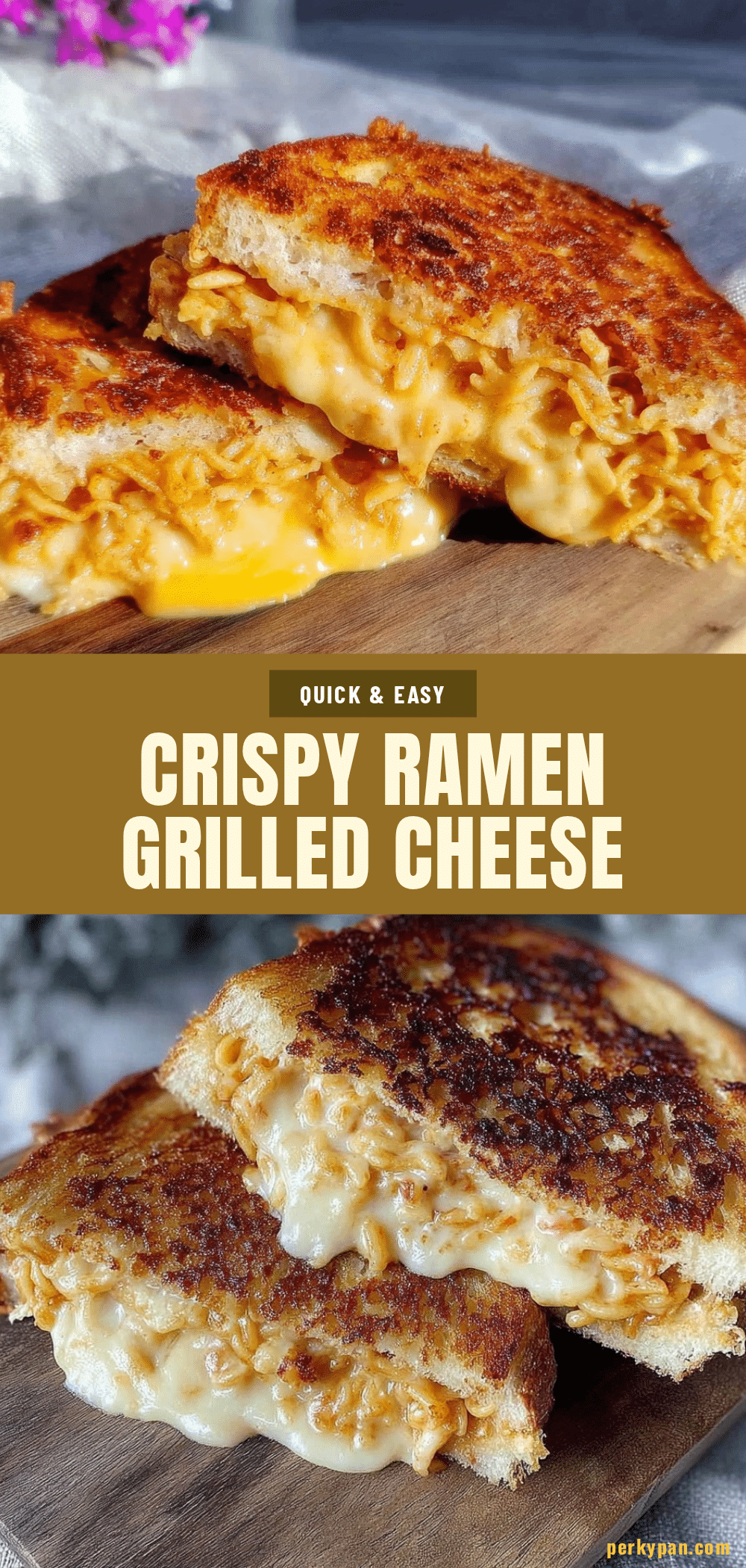 crispy ramen grilled cheese melt recipe
