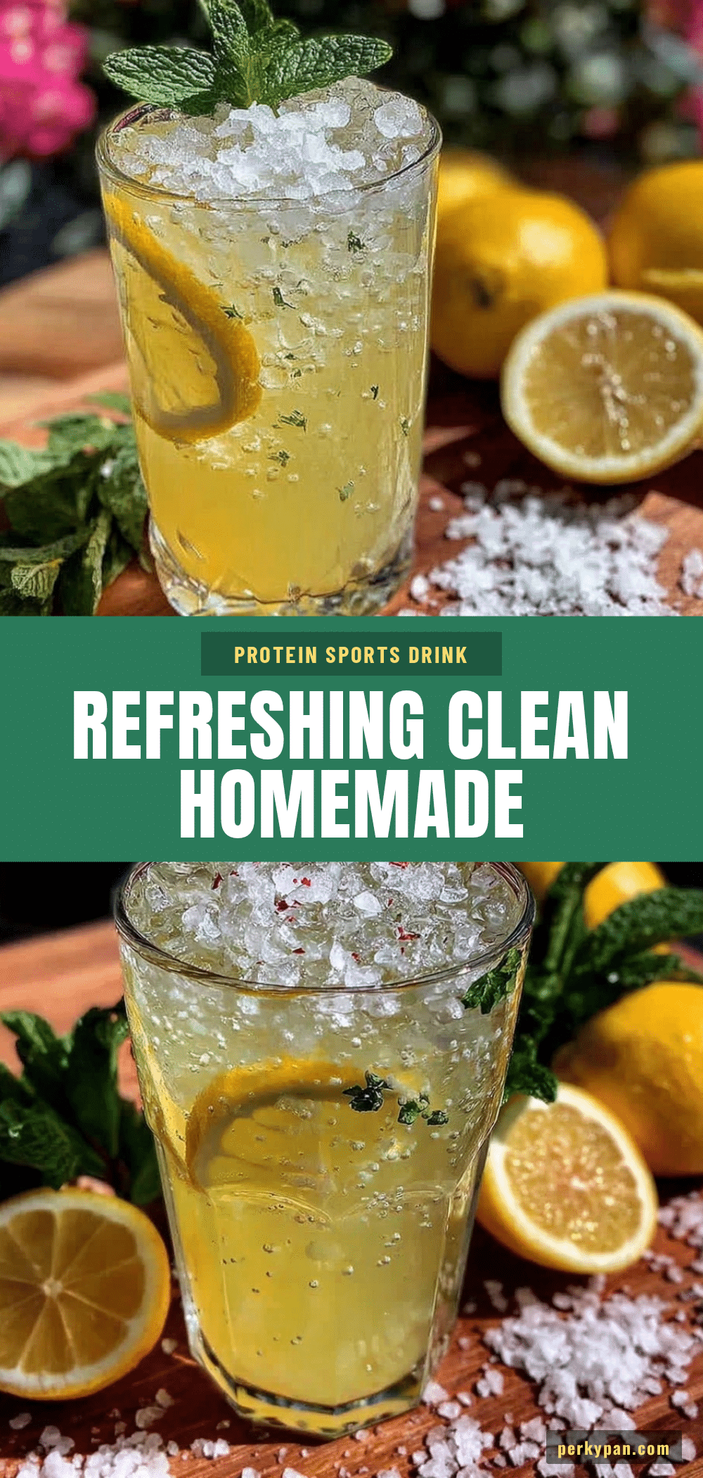 healthy clean homemade sports drink alternative with protein recipe