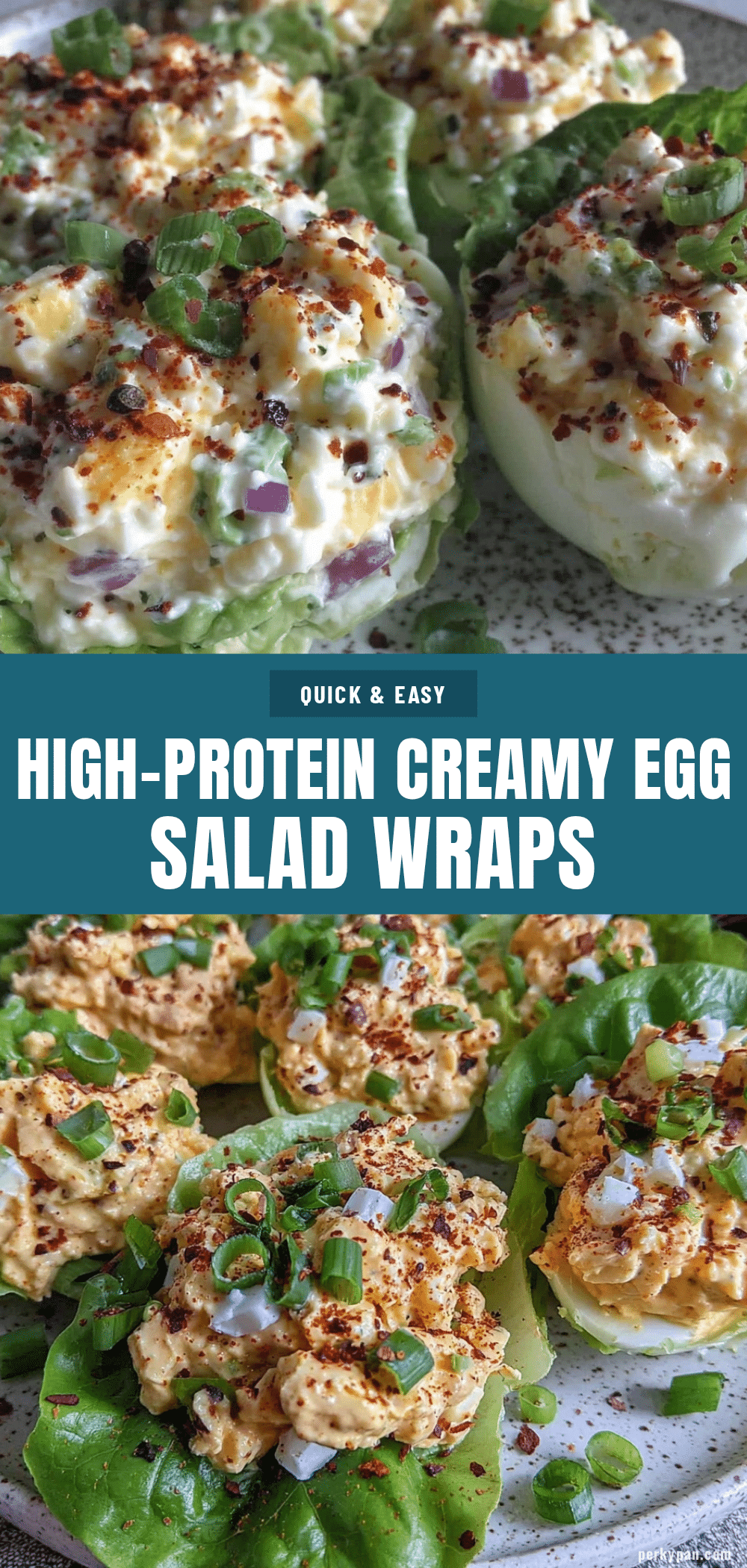 Healthy High-Protein Egg Salad Lettuce Wraps recipe