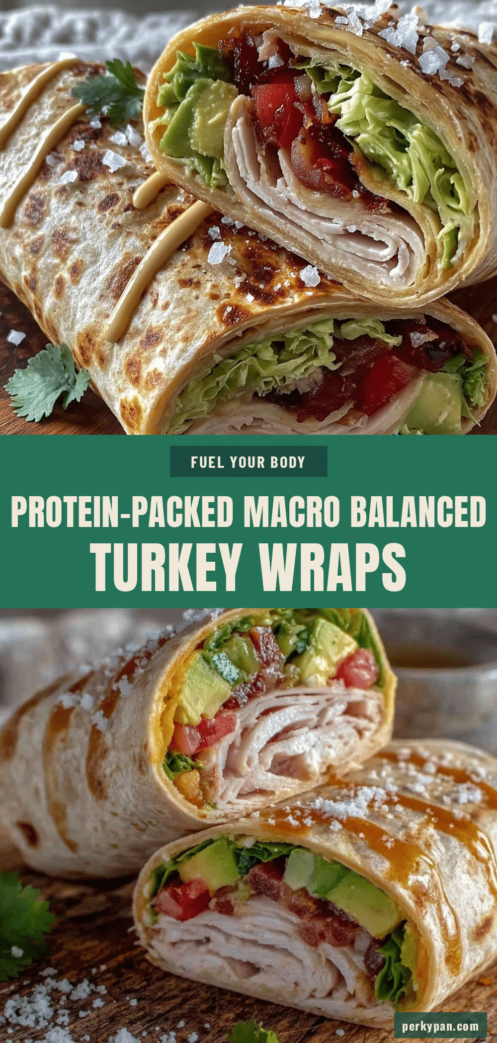 healthy macro-balanced turkey wraps recipe