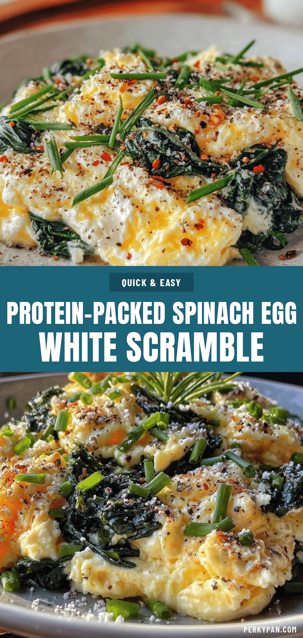 healthy spinach egg white breakfast scramble recipe