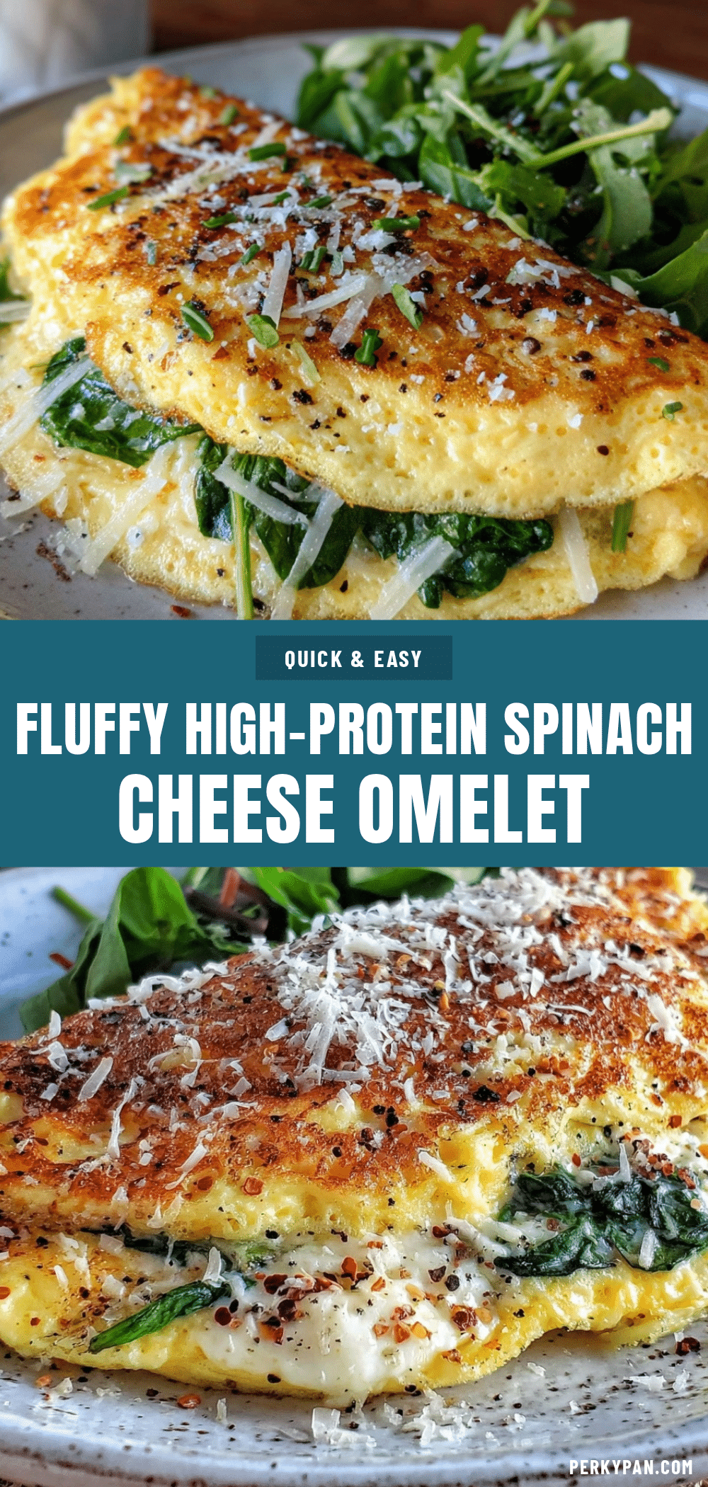 high-protein spinach cheese omelet recipe