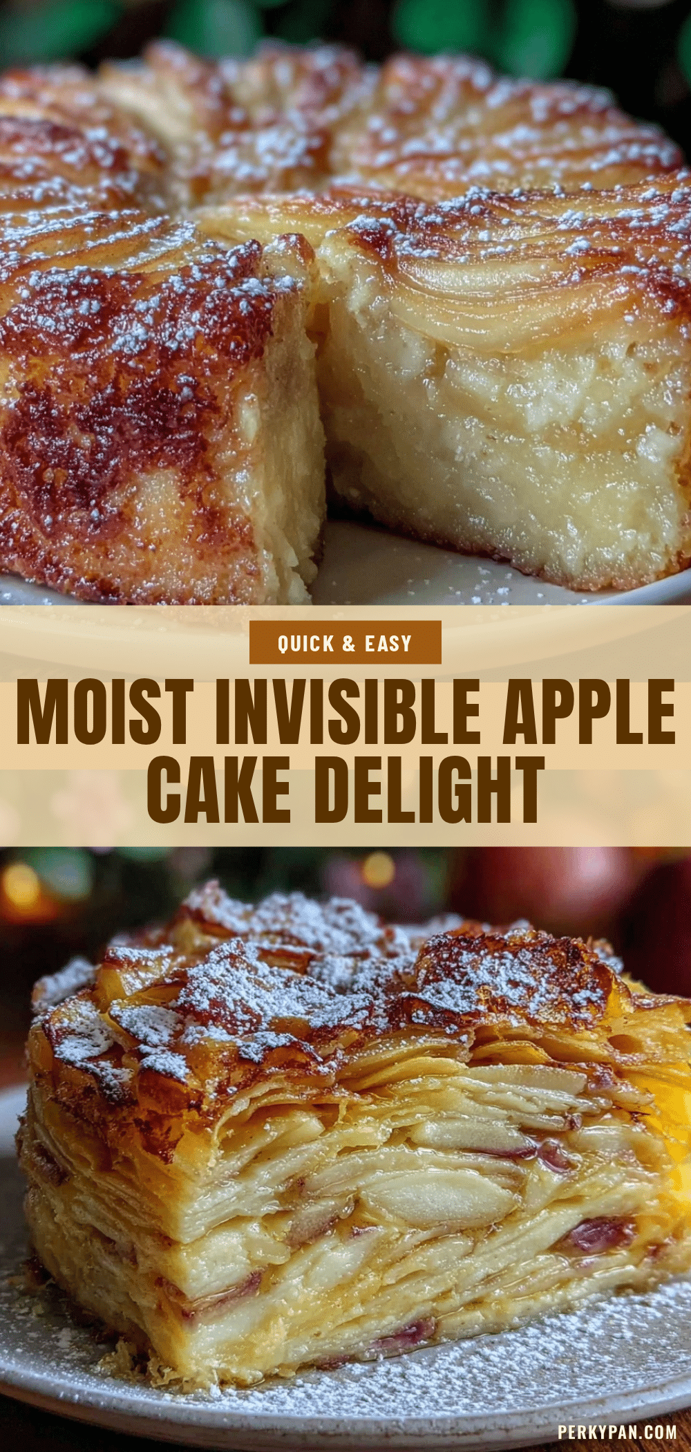 moist invisible apple cake recipe
