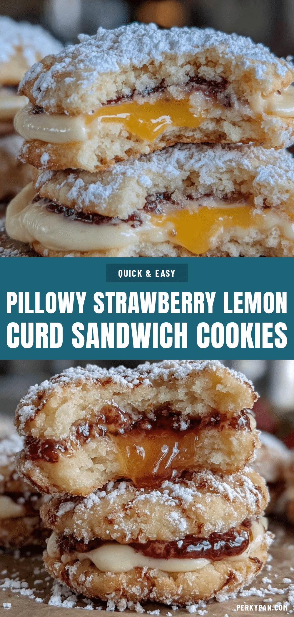 pillowy strawberry lemon curd sandwich cookies recipe