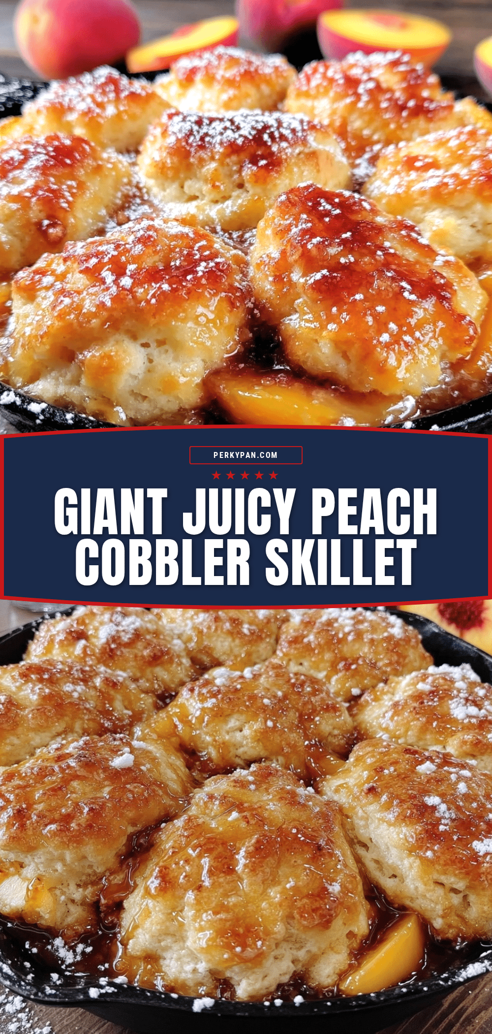 cozy giant peach cobbler skillet recipe