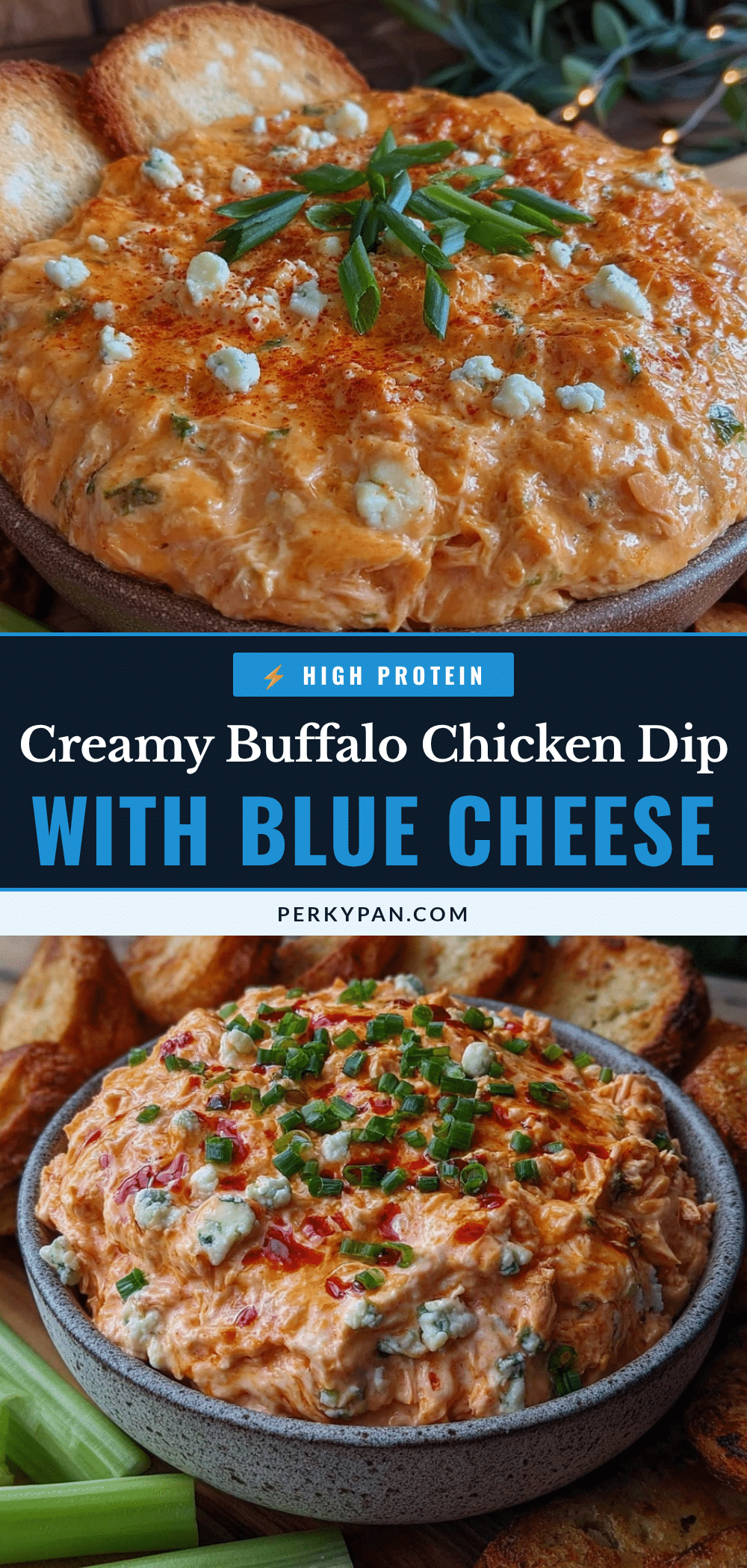 creamy buffalo chicken dip recipe