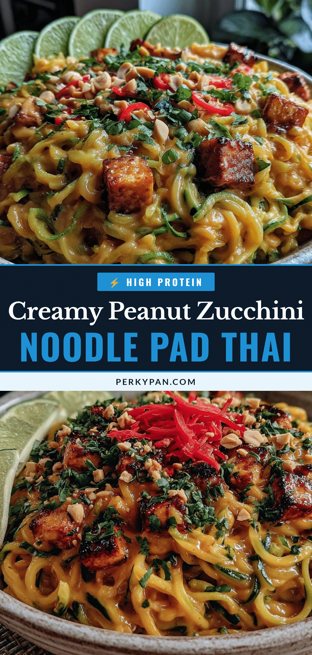 creamy zucchini noodle pad thai recipe