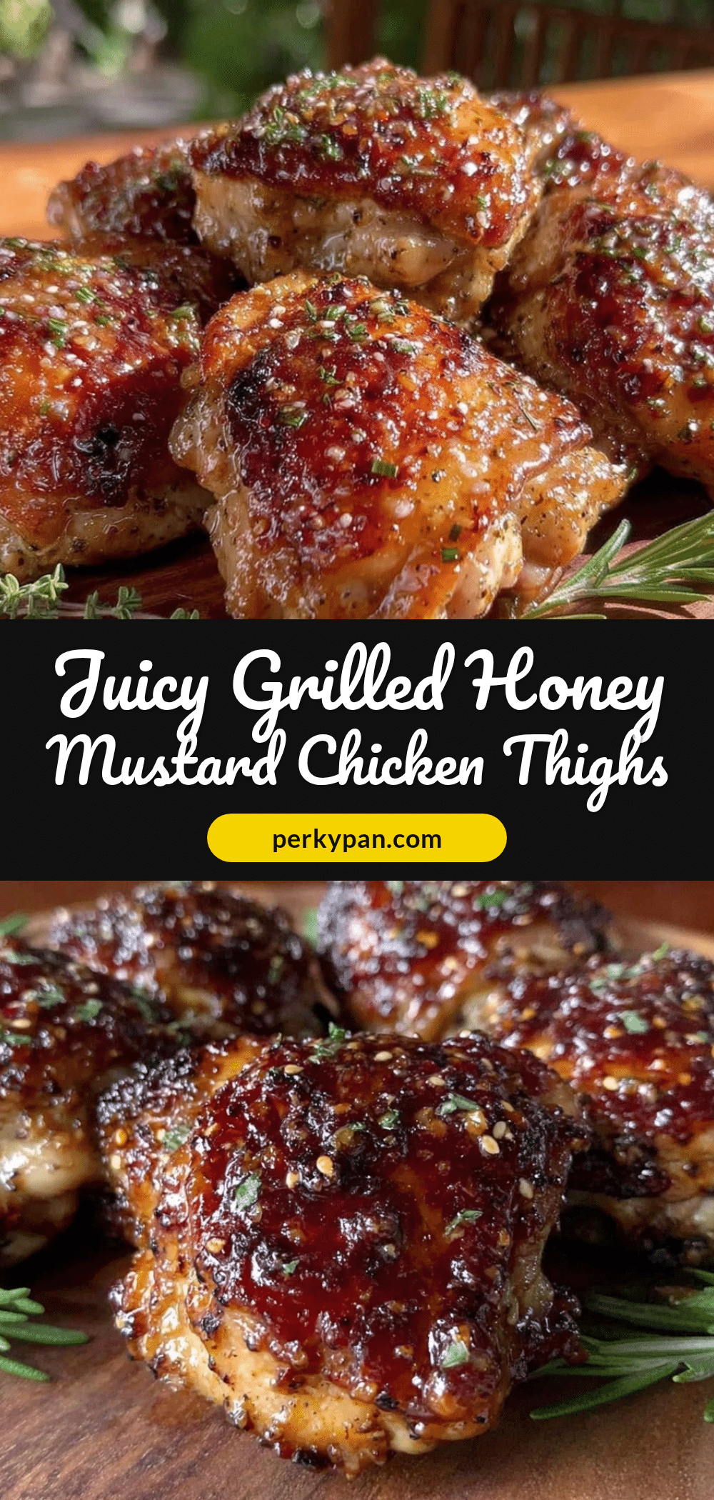 crispy grilled honey mustard chicken thighs recipe
