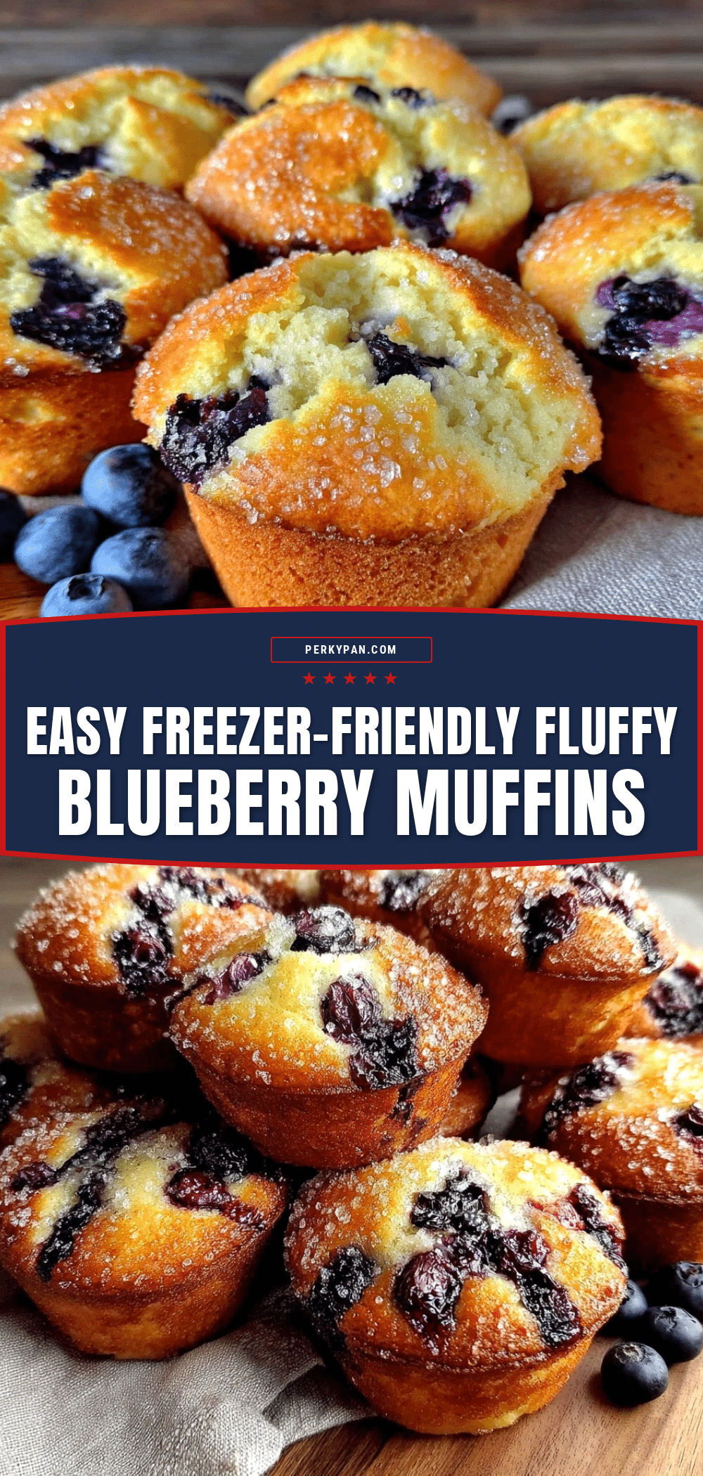 easy freezer-friendly blueberry muffins recipe