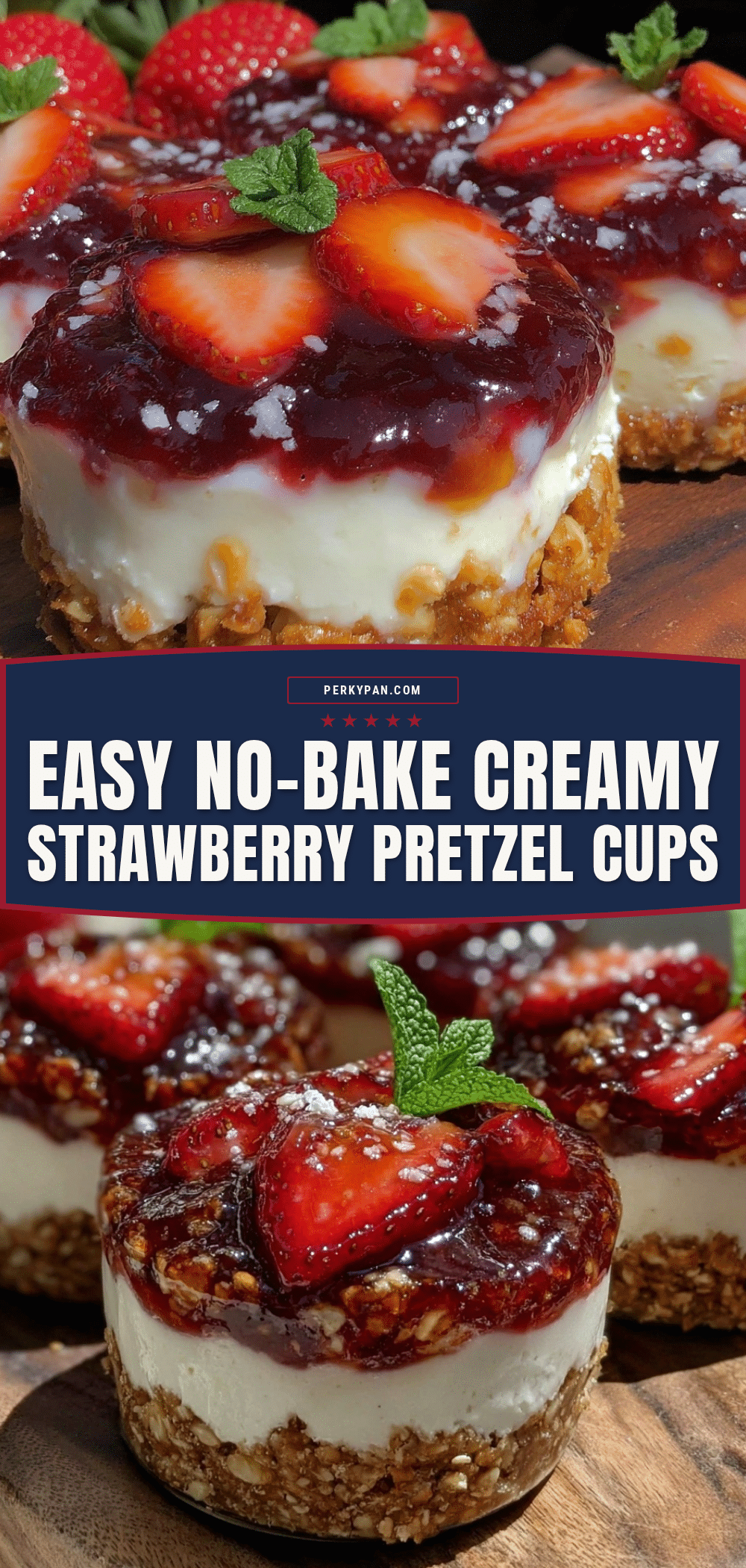 easy no bake strawberry pretzel salad cups recipe