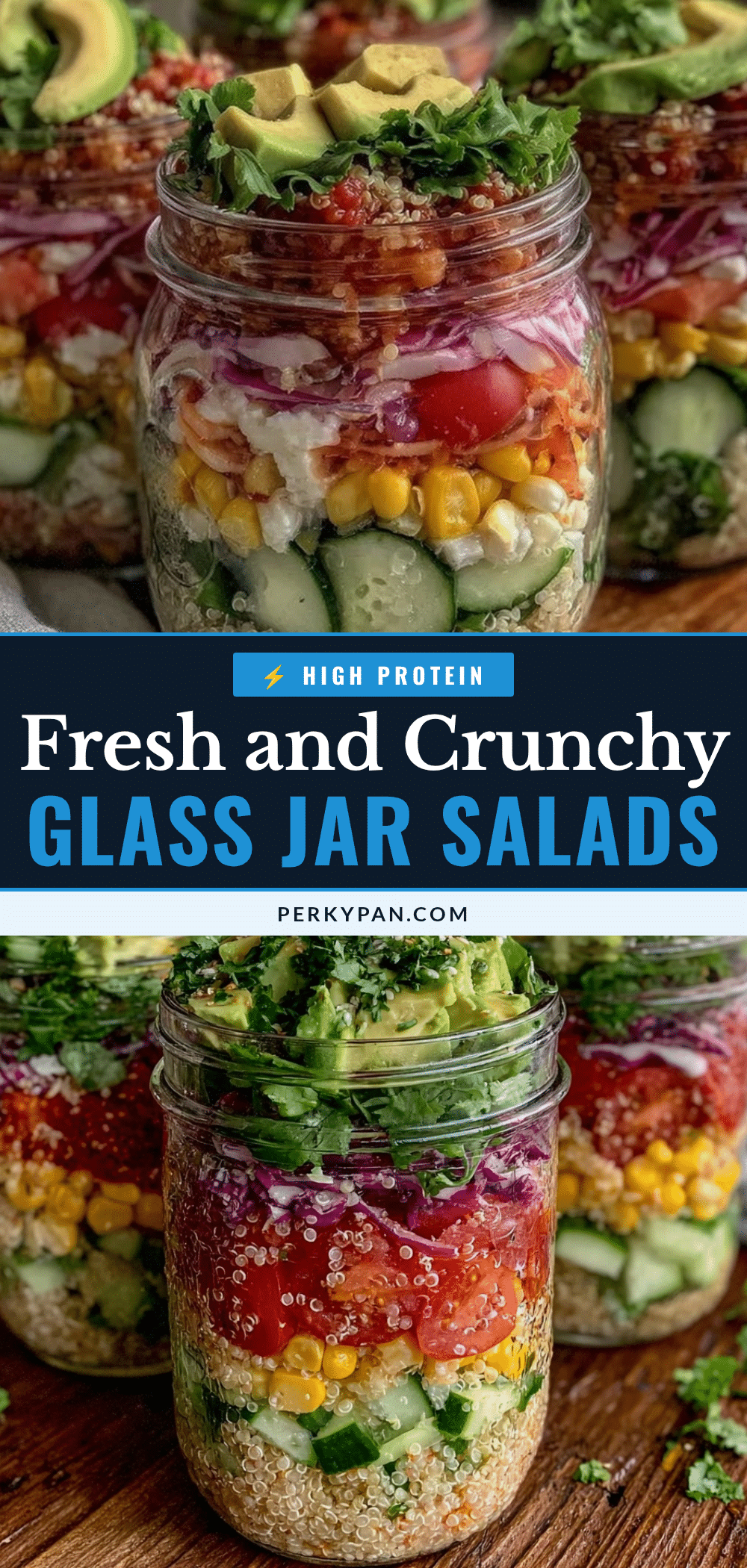 fresh glass jar salads recipe