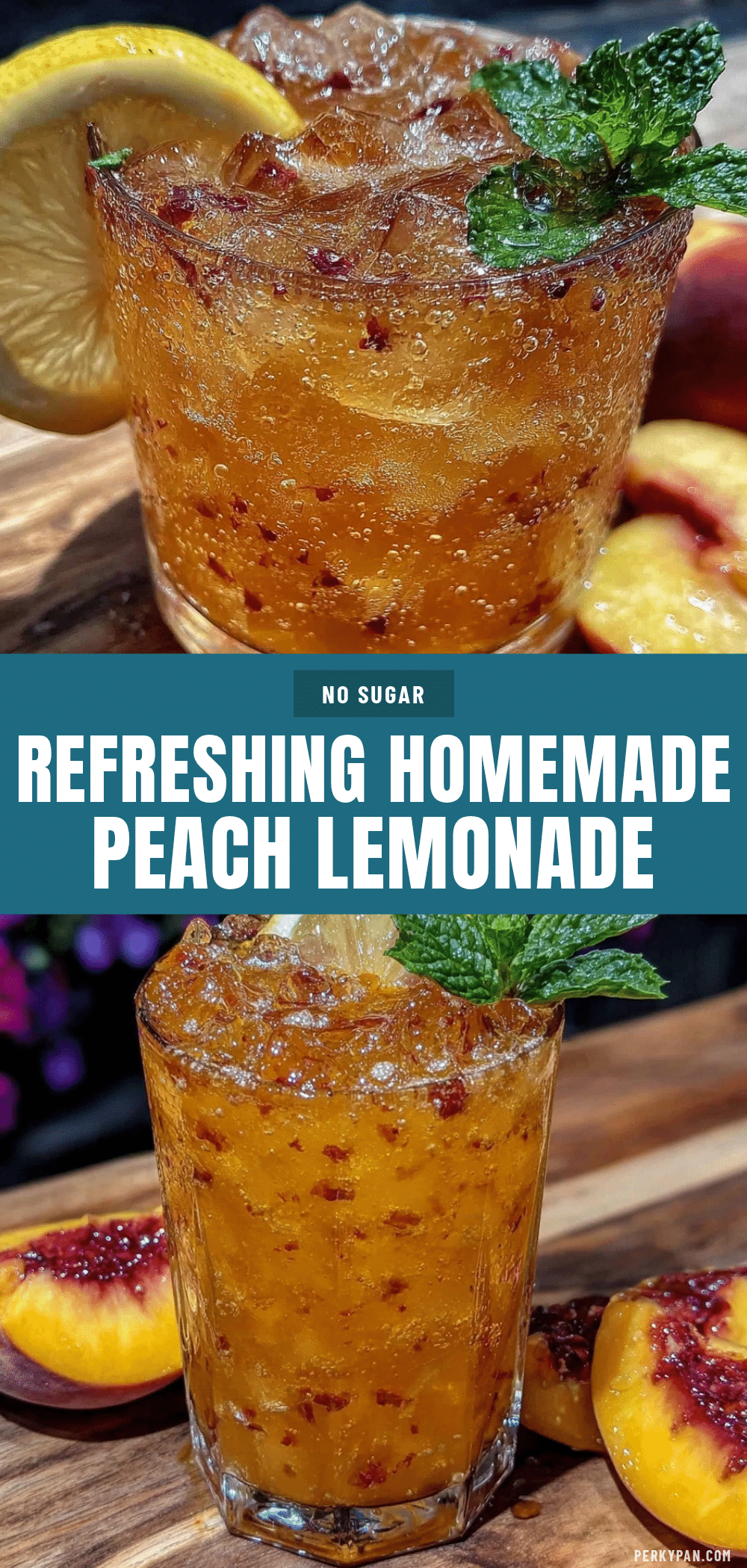 fresh homemade peach lemonade no sugar recipe