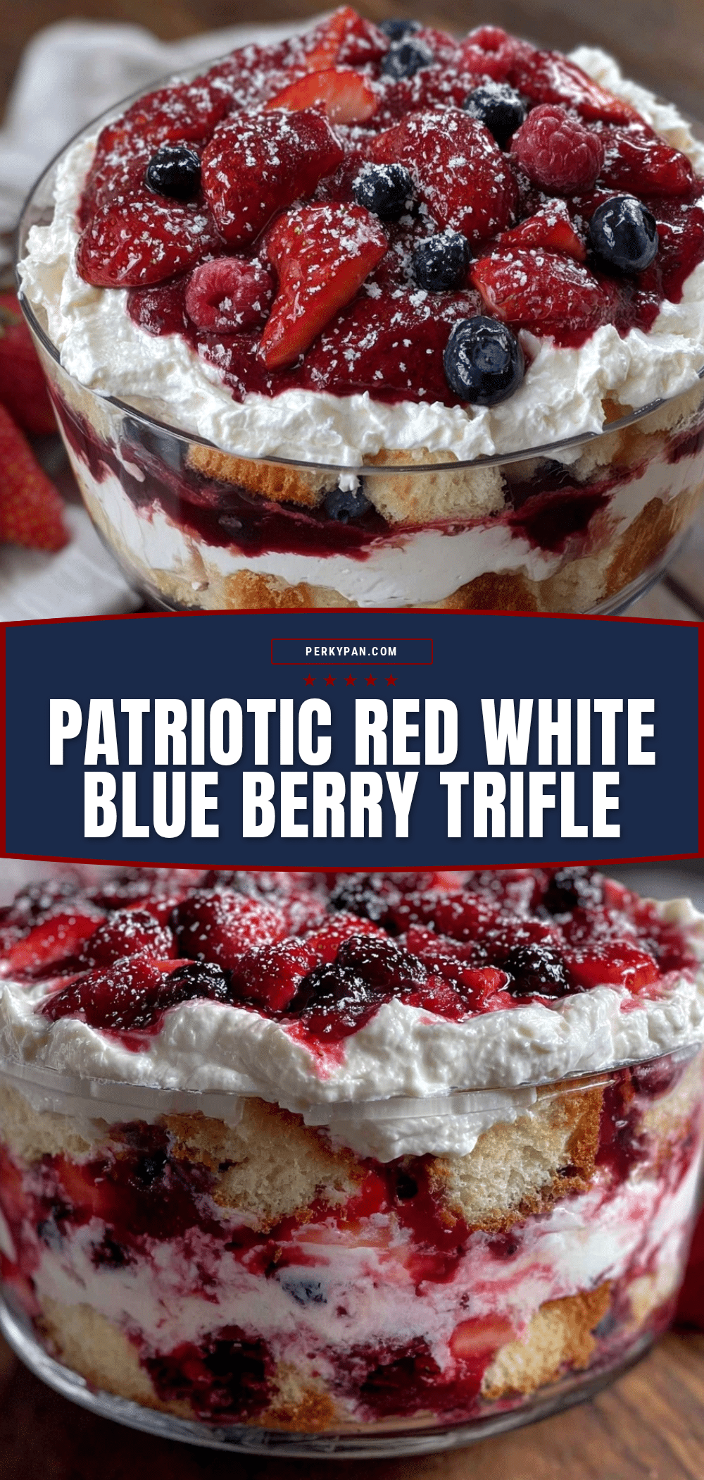 fresh red white blue berry trifle recipe