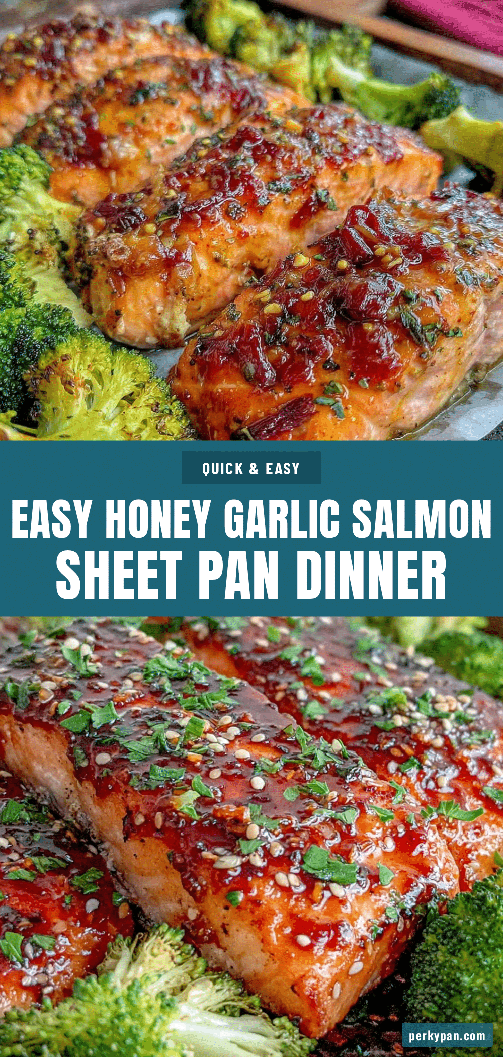 honey garlic salmon sheet pan dinner recipe