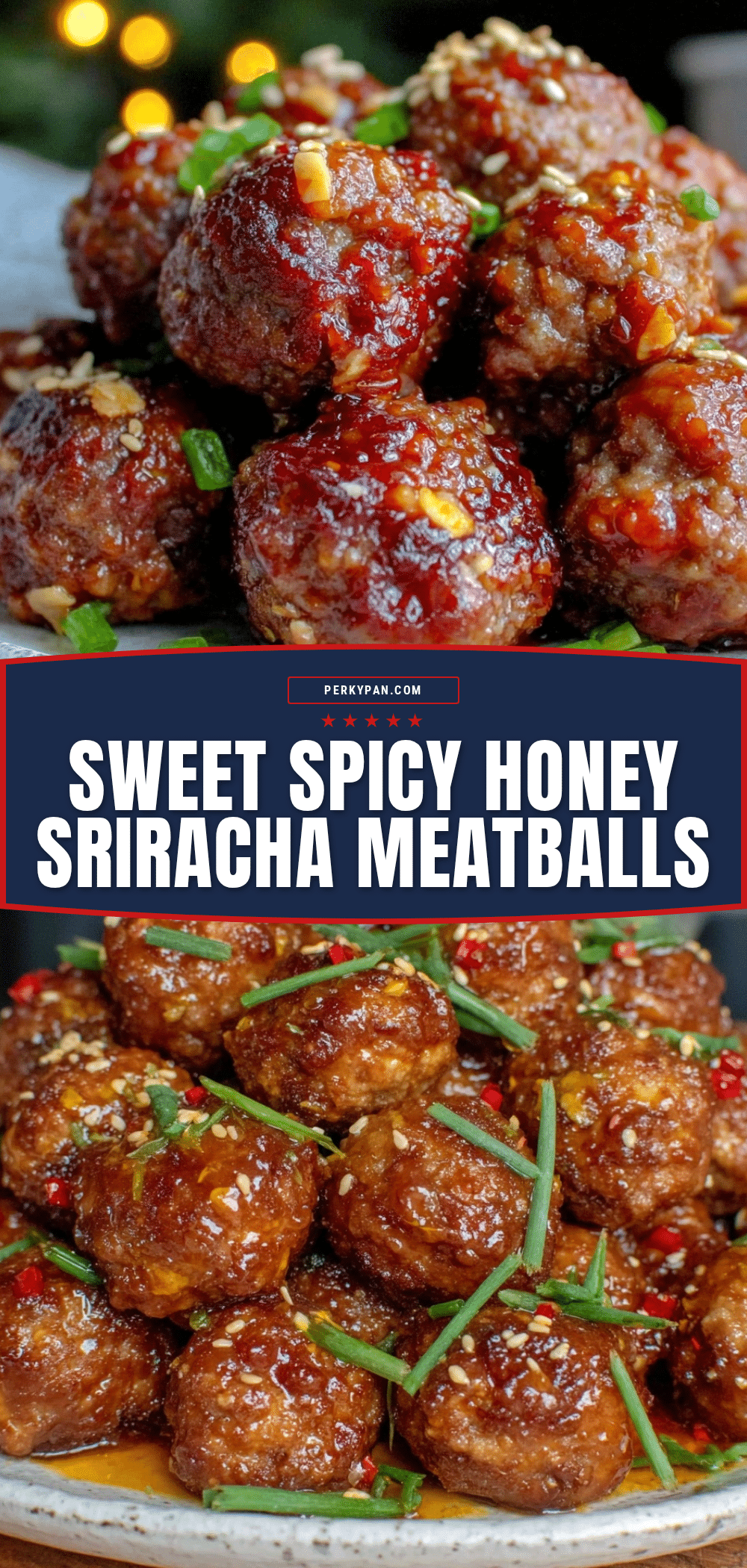 honey sriracha glazed meatballs recipe