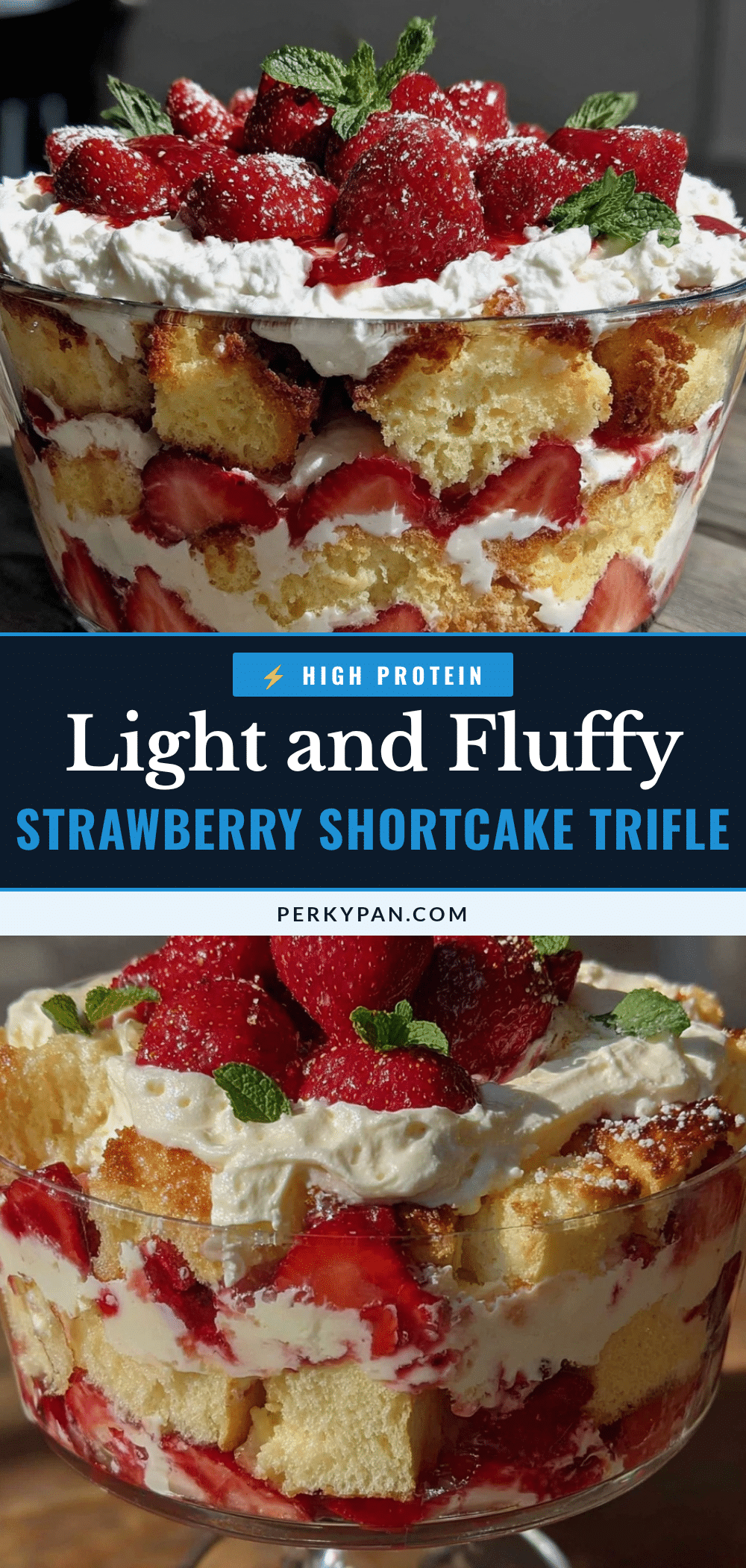light fluffy strawberry shortcake trifle recipe