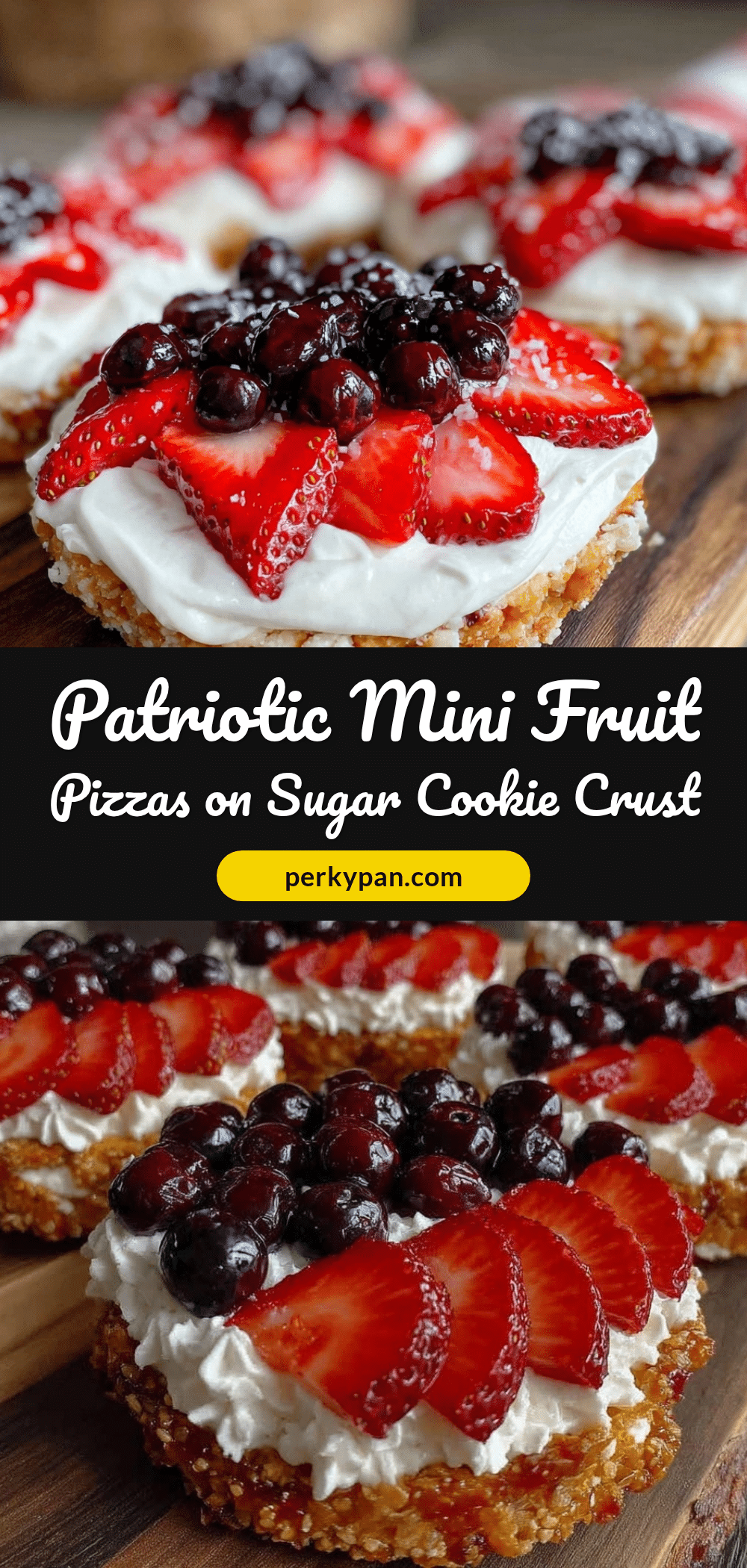 mini American flag fruit pizzas recipe