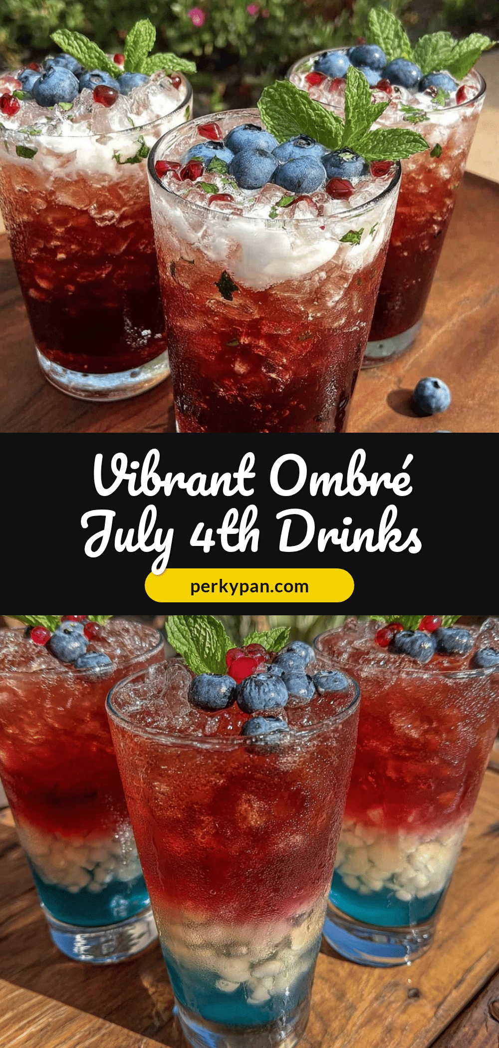ombré July 4th drinks recipe