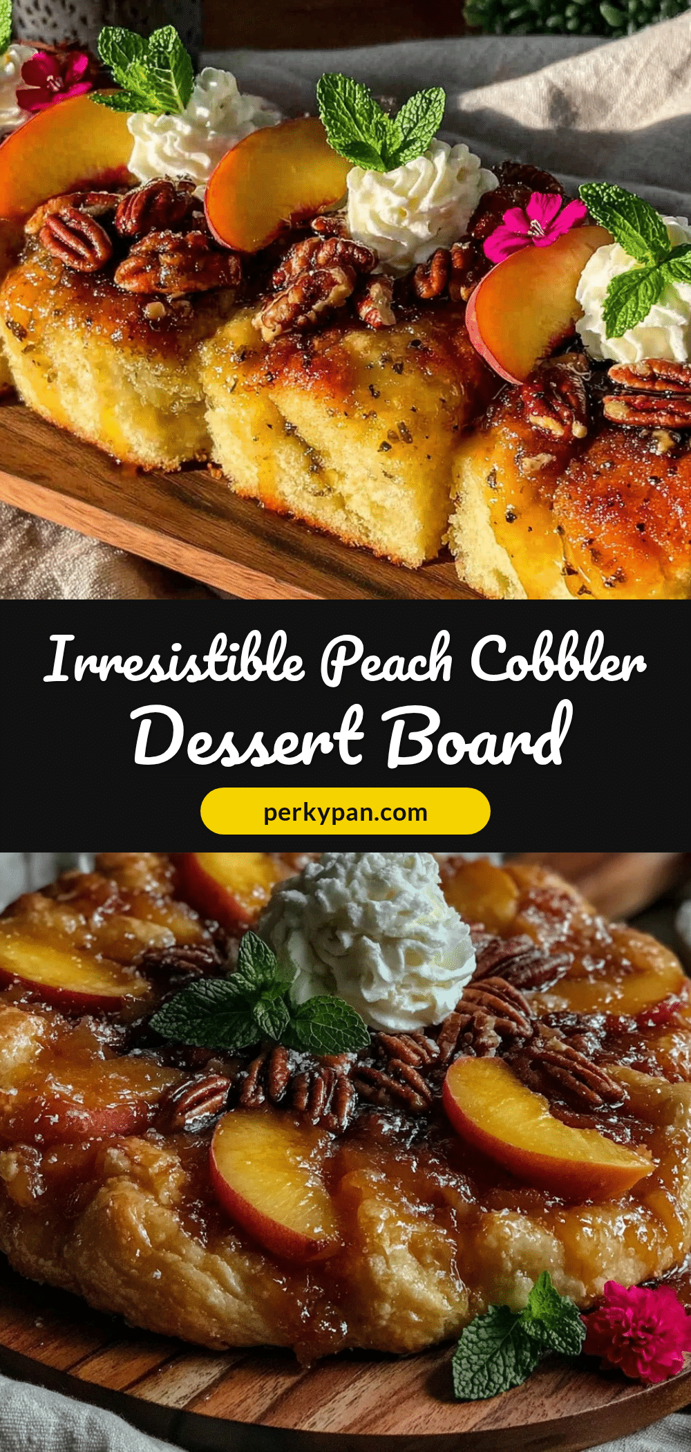 peach cobbler board recipe