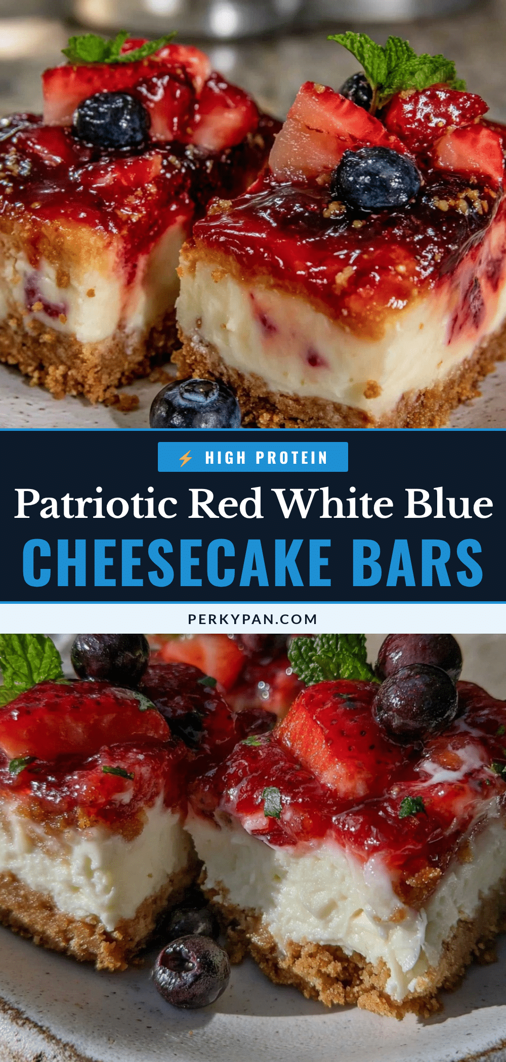 red white and blue cheesecake bars recipe
