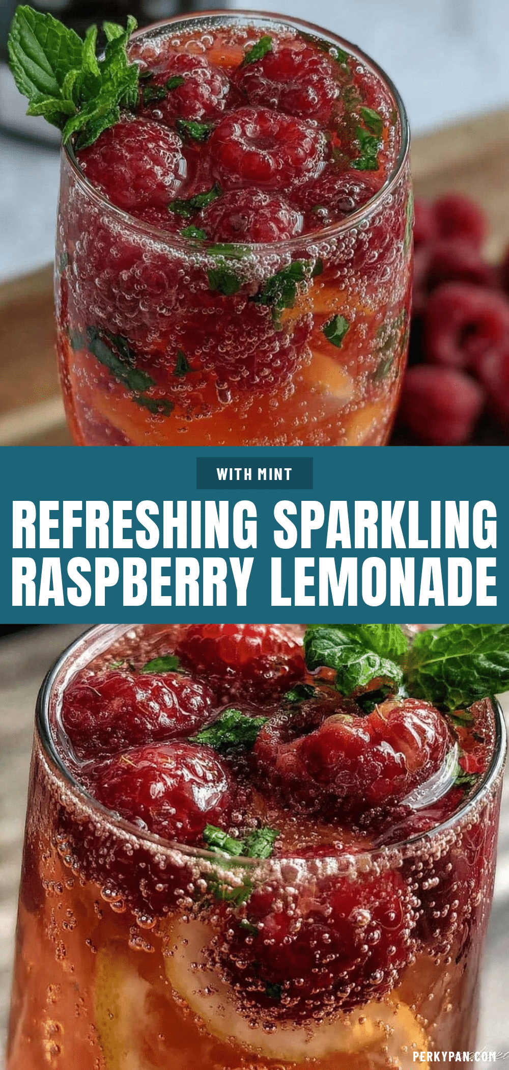 sparkling raspberry lemonade with mint recipe