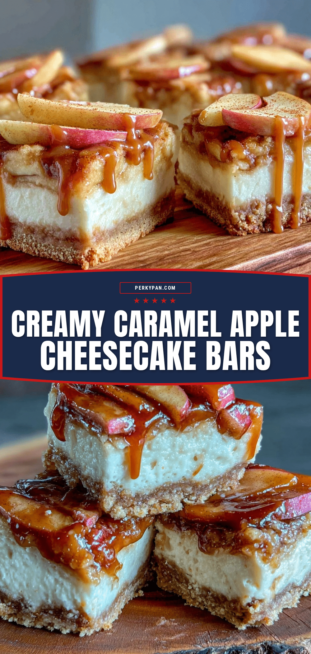 cozy caramel apple cheesecake bars recipe