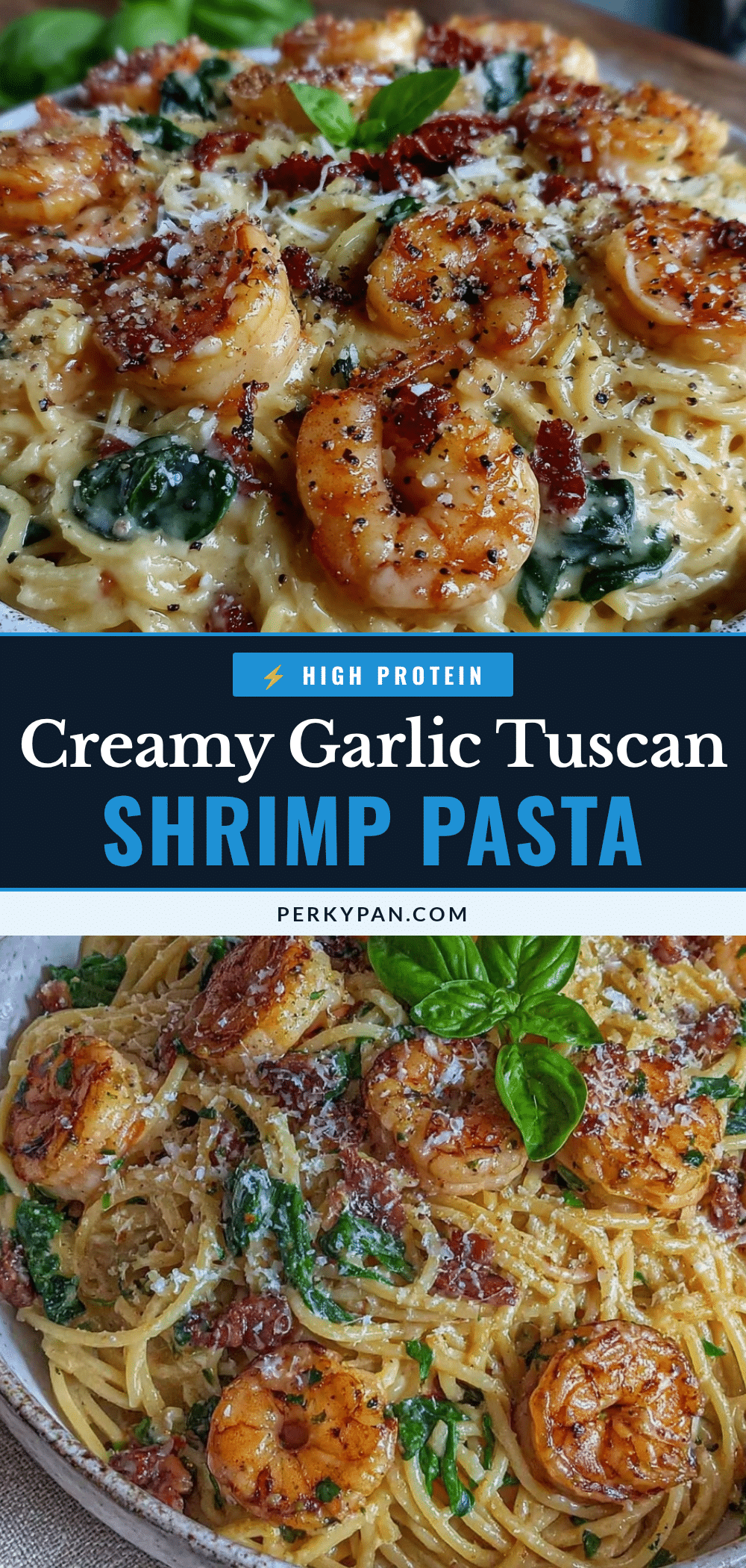 Creamy Tuscan shrimp pasta recipe