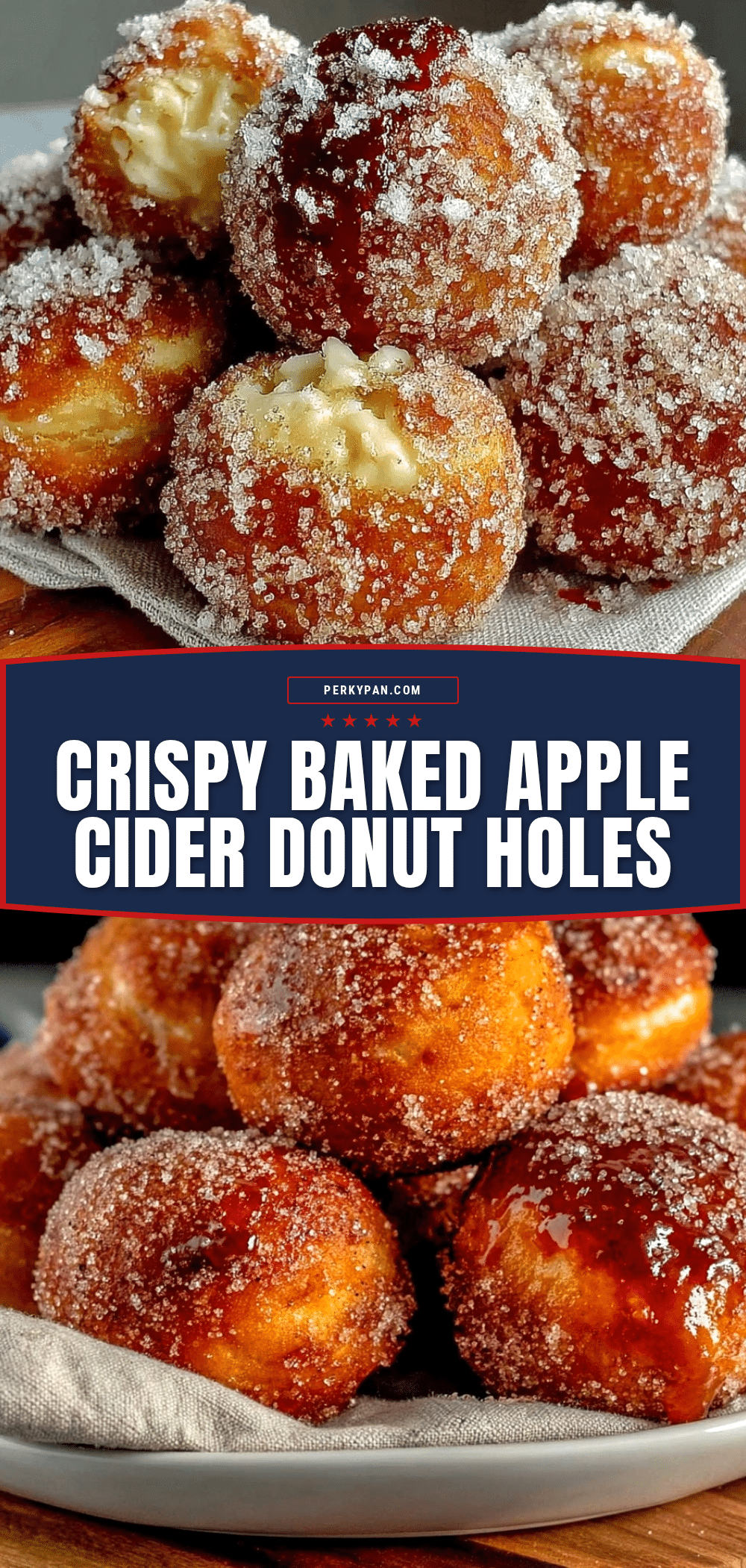 crispy baked apple cider donut holes recipe