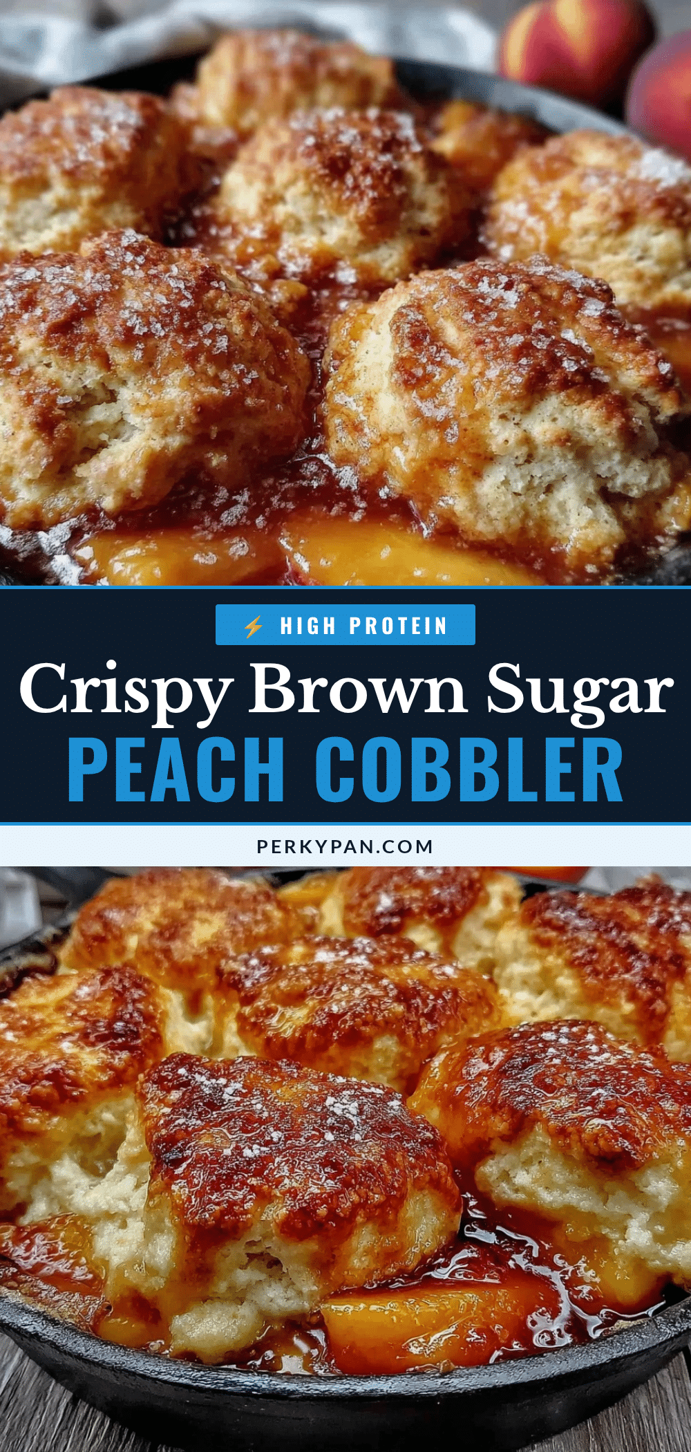 crispy cast iron peach cobbler recipe