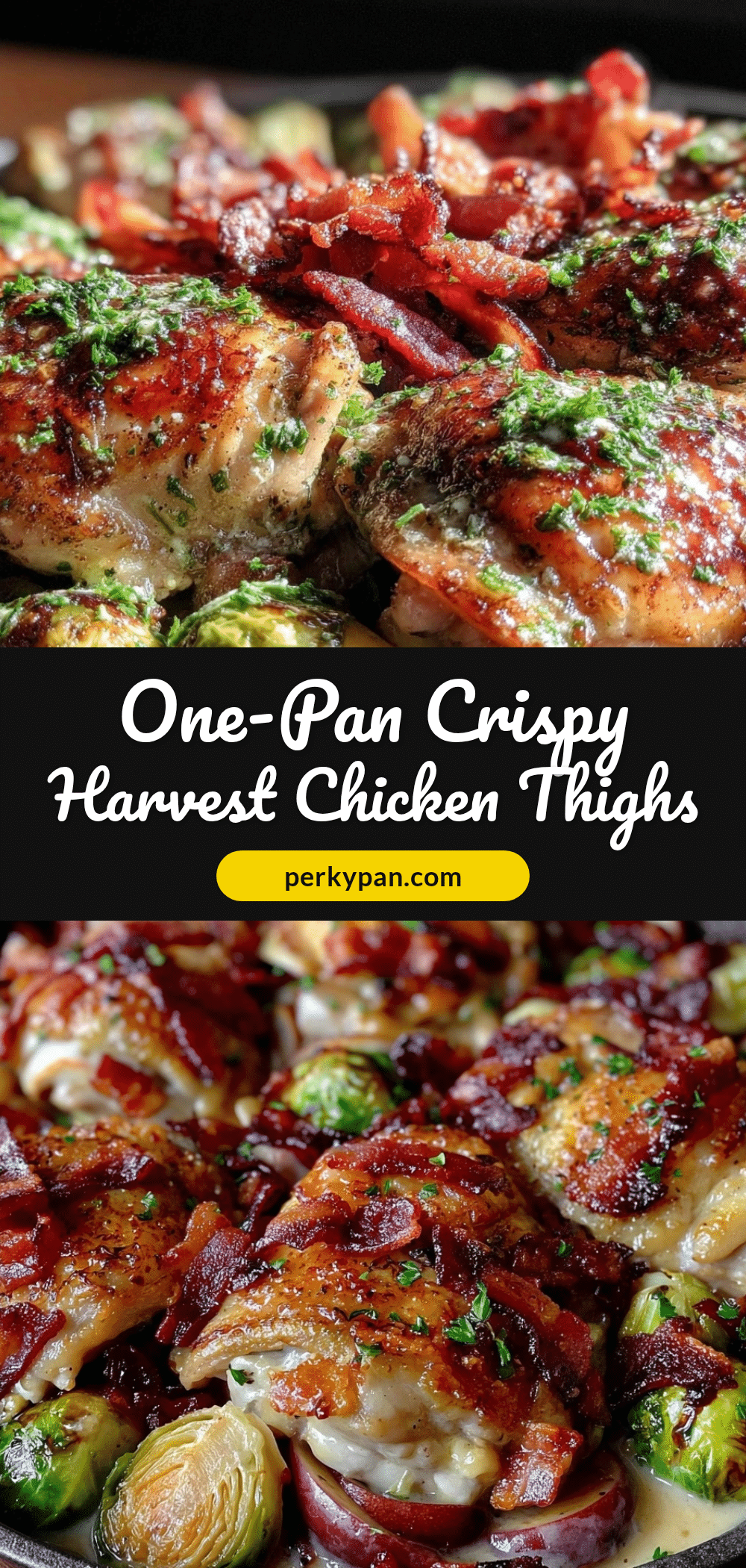 crispy one-pan harvest chicken thighs recipe
