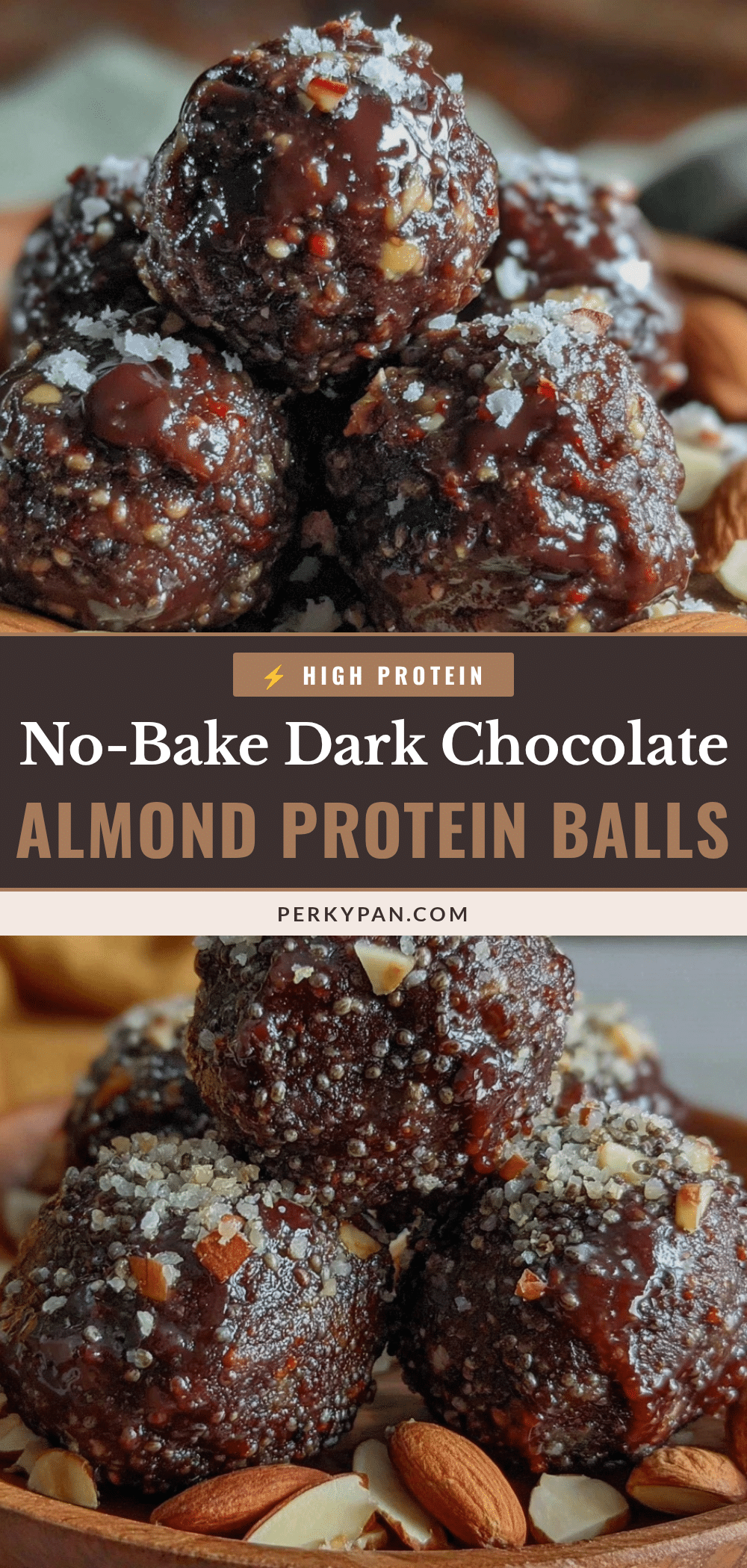 dark chocolate almond butter protein balls recipe