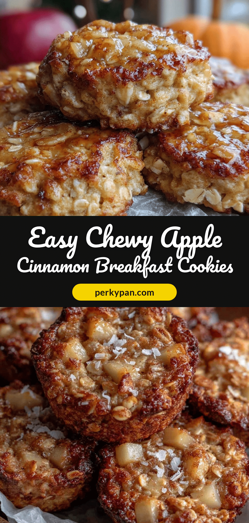 easy chewy apple cinnamon breakfast cookies recipe