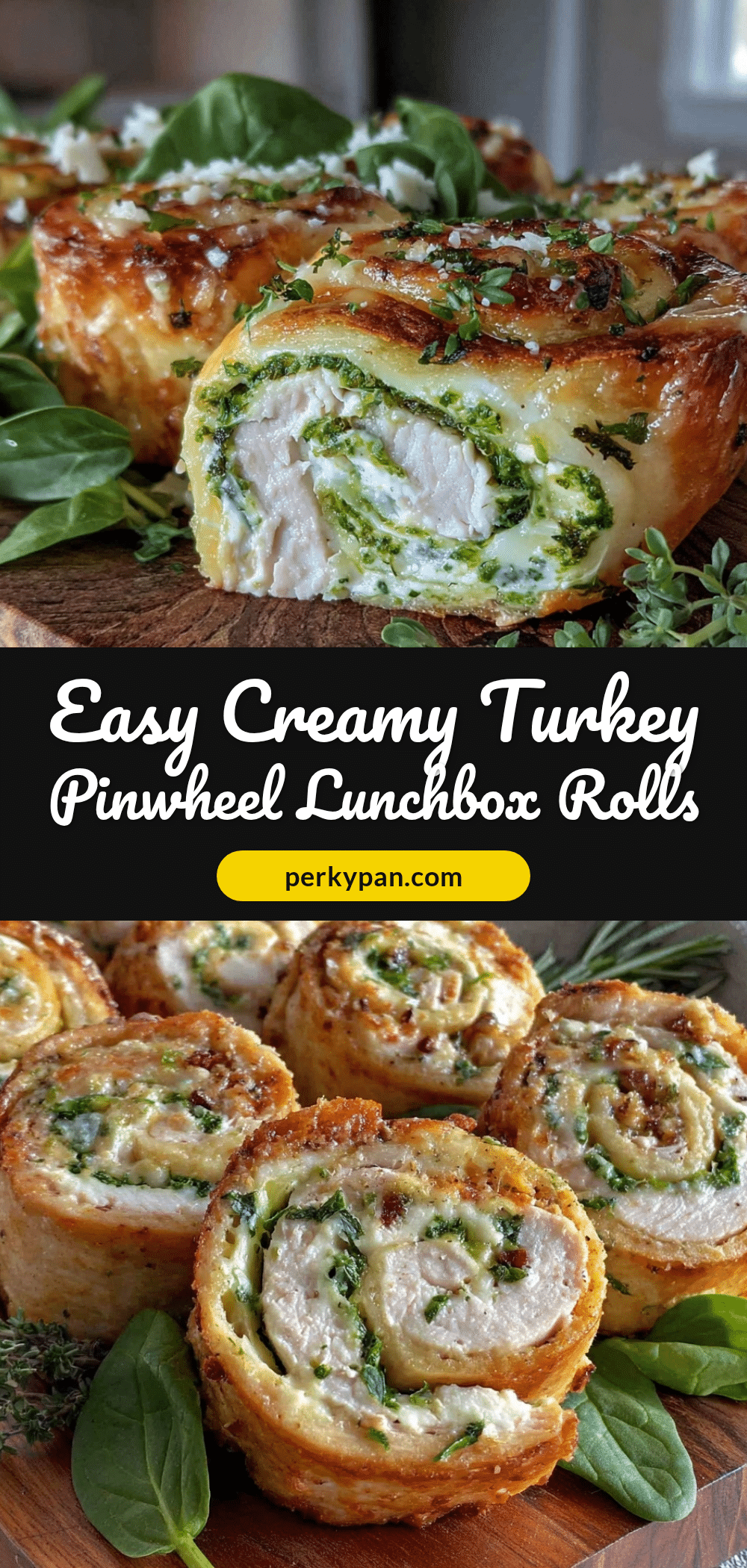 easy creamy sheet pan turkey pinwheel roll-ups recipe