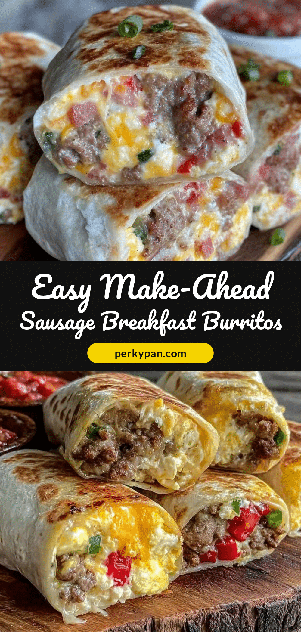 easy make-ahead breakfast burritos with sausage recipe