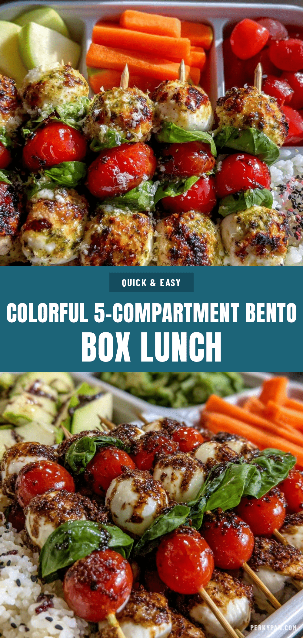 fresh 5-compartment bento box lunch recipe