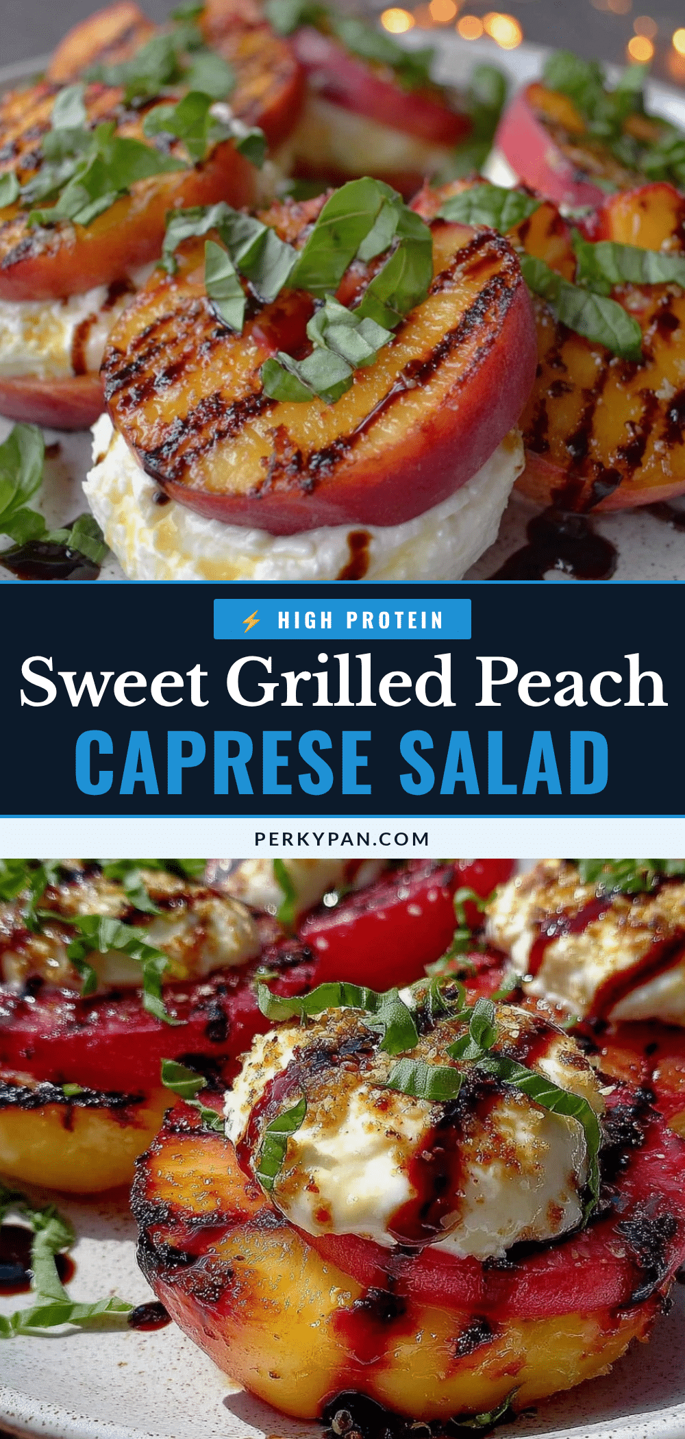 fresh grilled peach caprese salad recipe