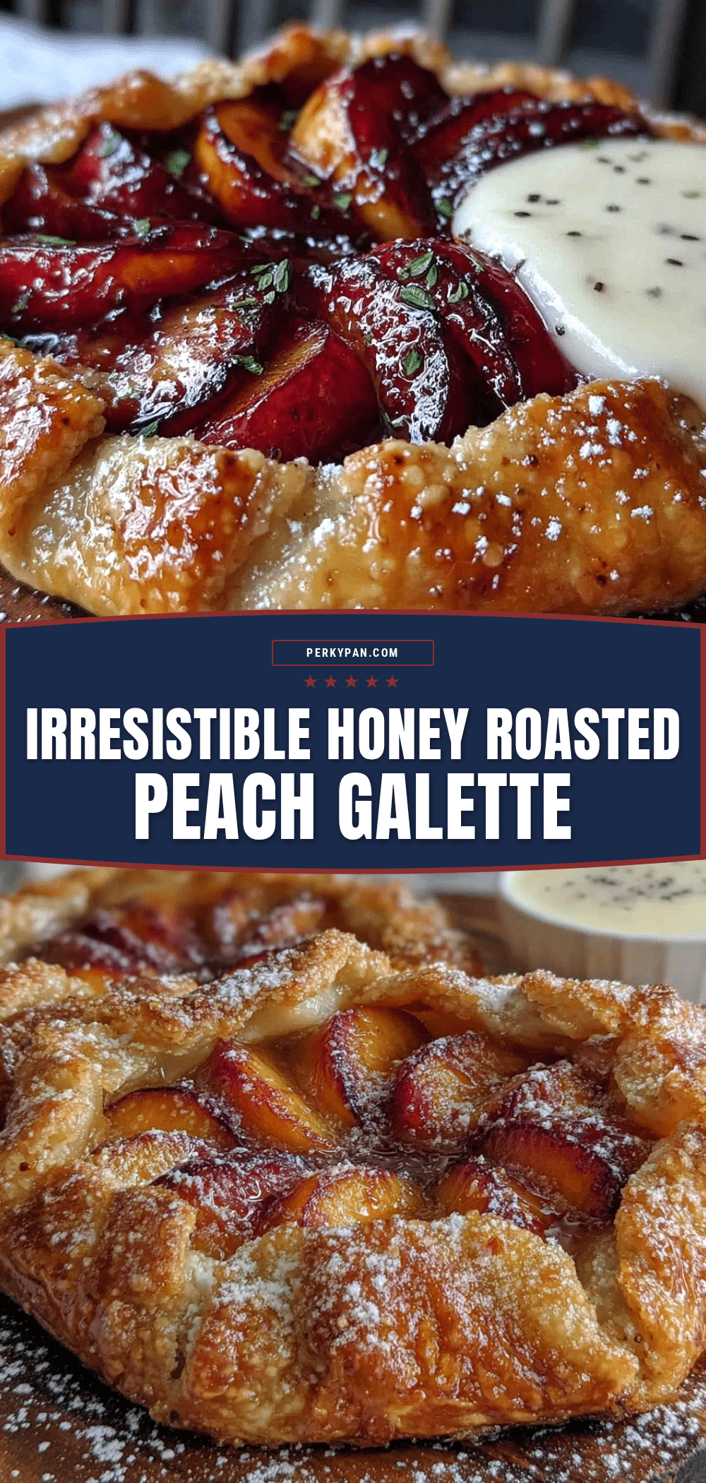 honey roasted peach galette recipe