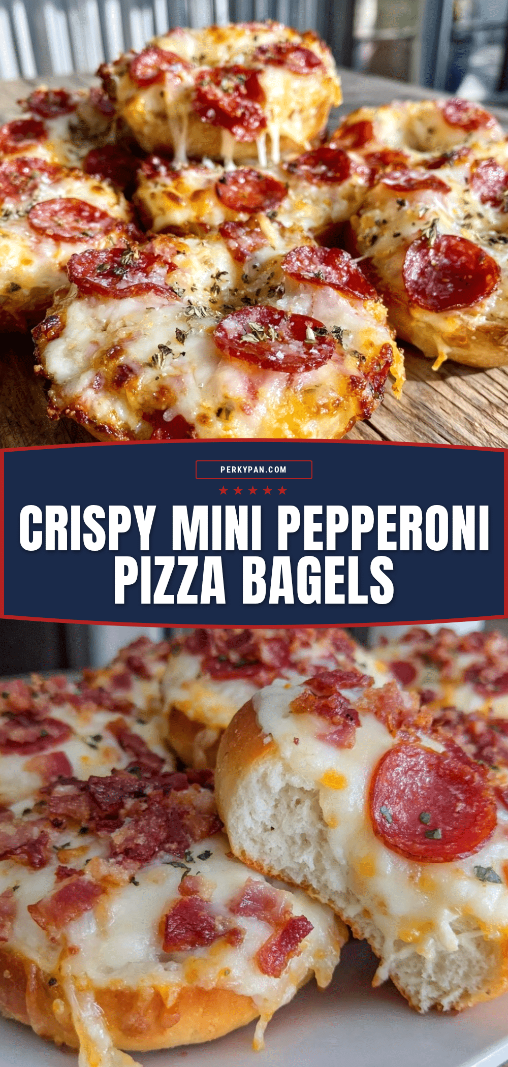 mini pepperoni pizza bagels recipe