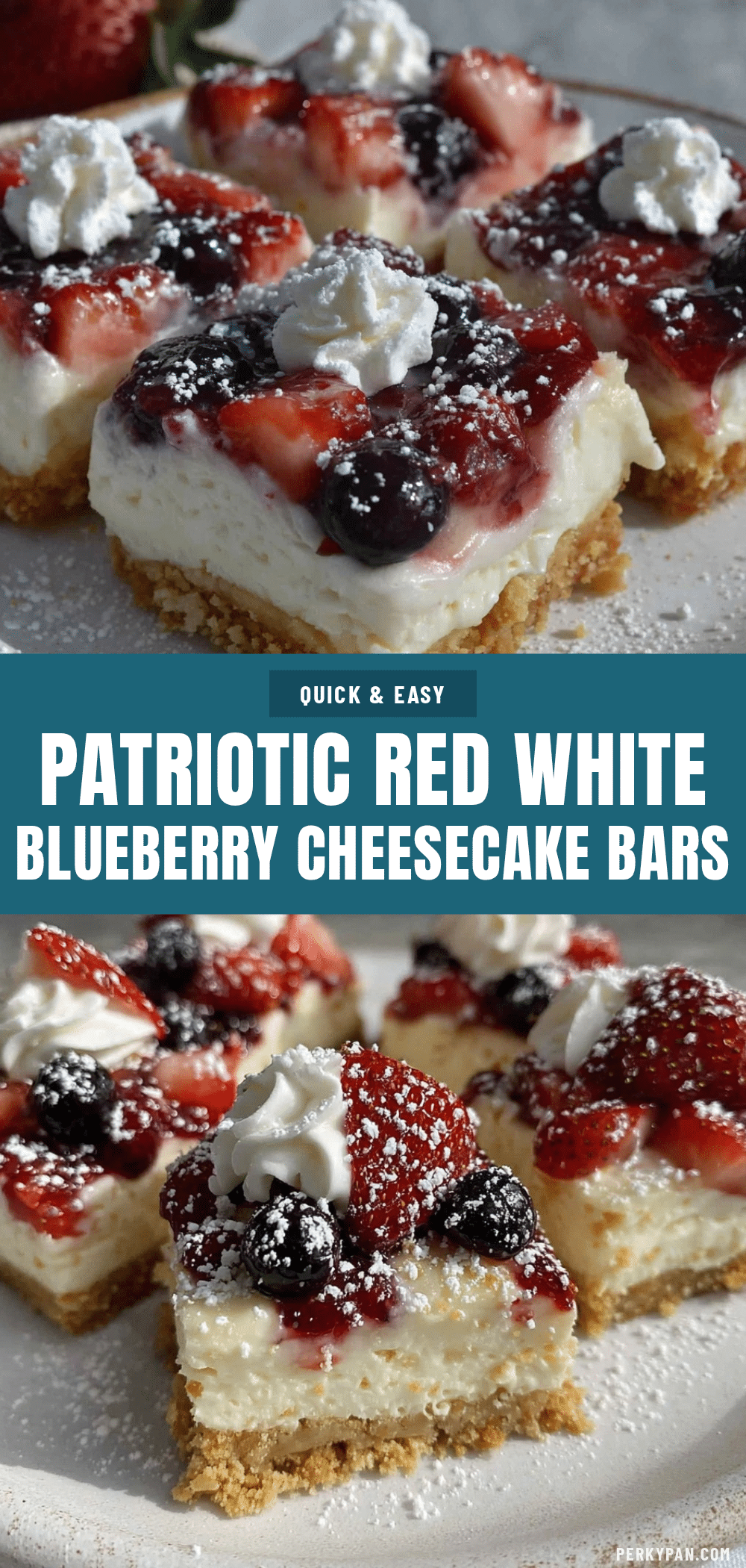 red white blue berry cheesecake bars recipe