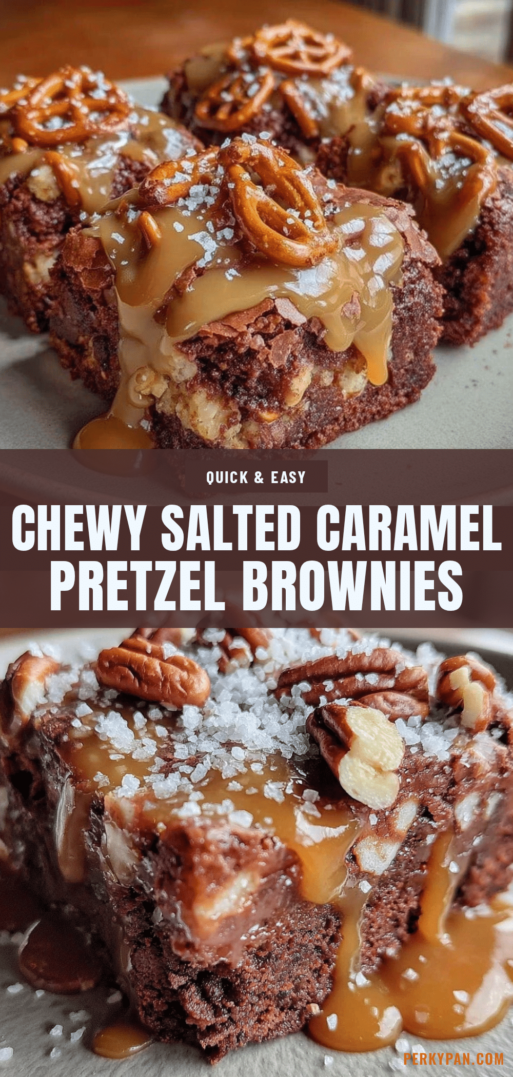 salted caramel pretzel brownies recipe