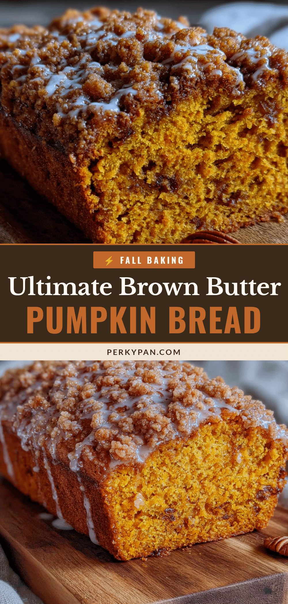 brown butter pumpkin bread with streusel topping recipe