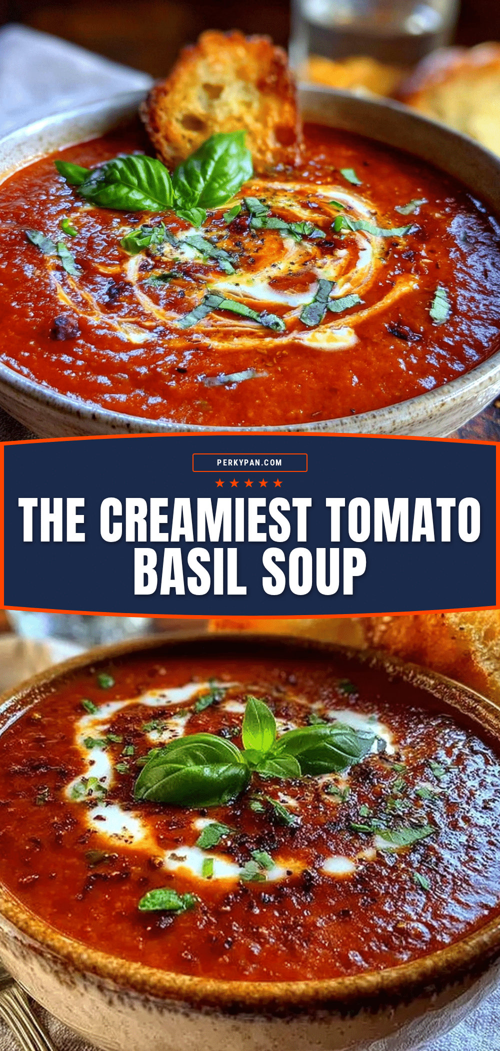 creamy homemade tomato basil soup recipe