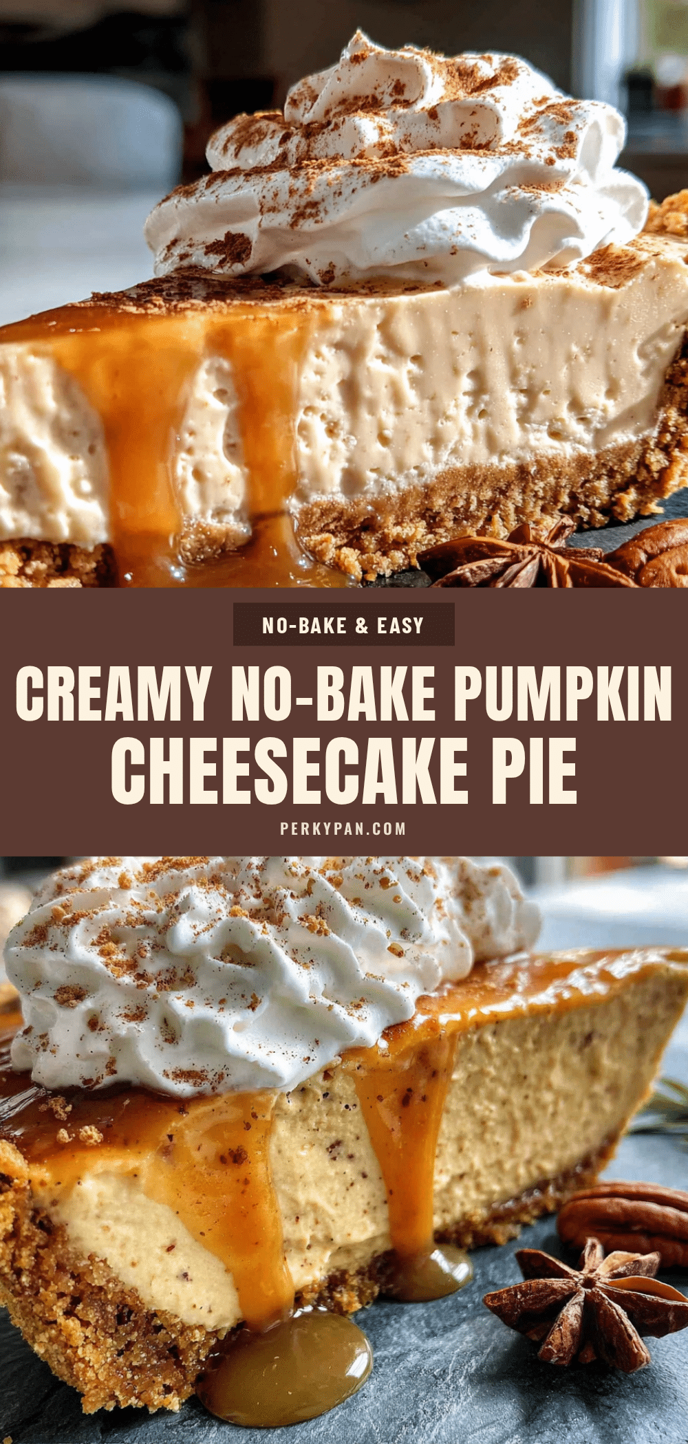 creamy no-bake pumpkin cheesecake pie recipe