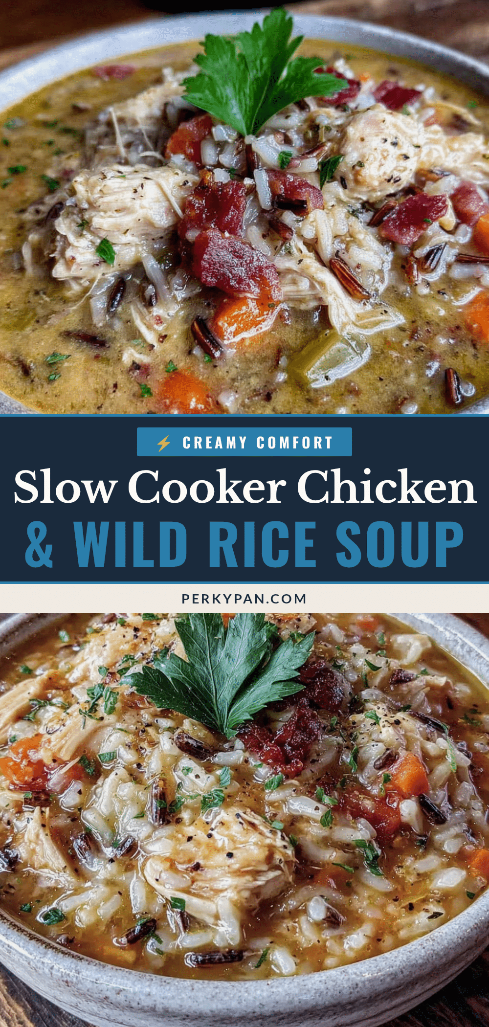 creamy slow cooker chicken wild rice soup recipe