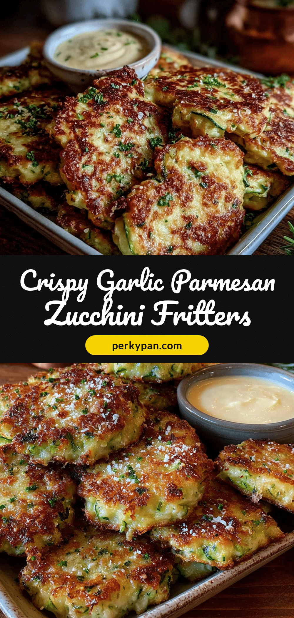 crispy garlic parmesan zucchini fritters recipe