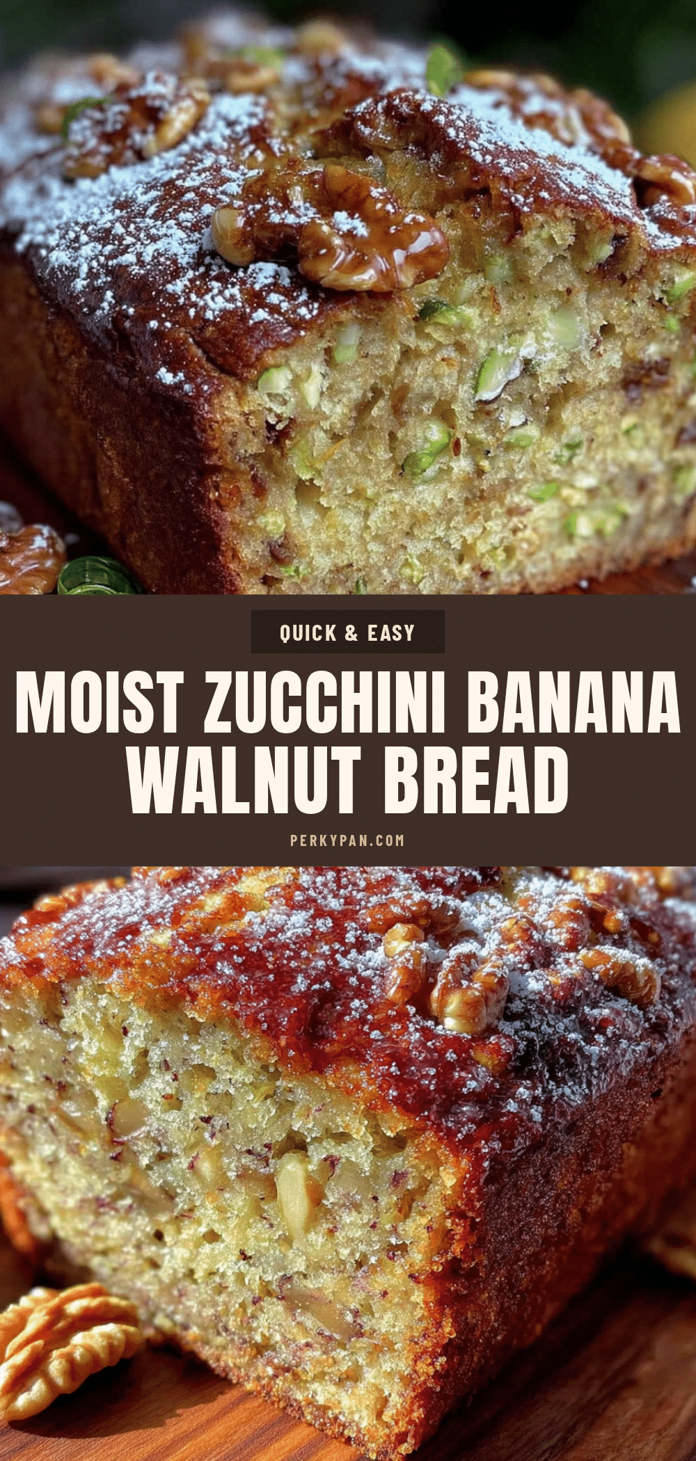 moist zucchini banana bread with walnuts recipe