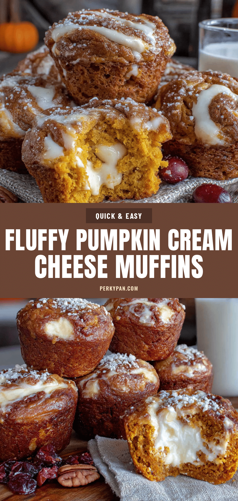 pumpkin cream cheese swirl muffins recipe