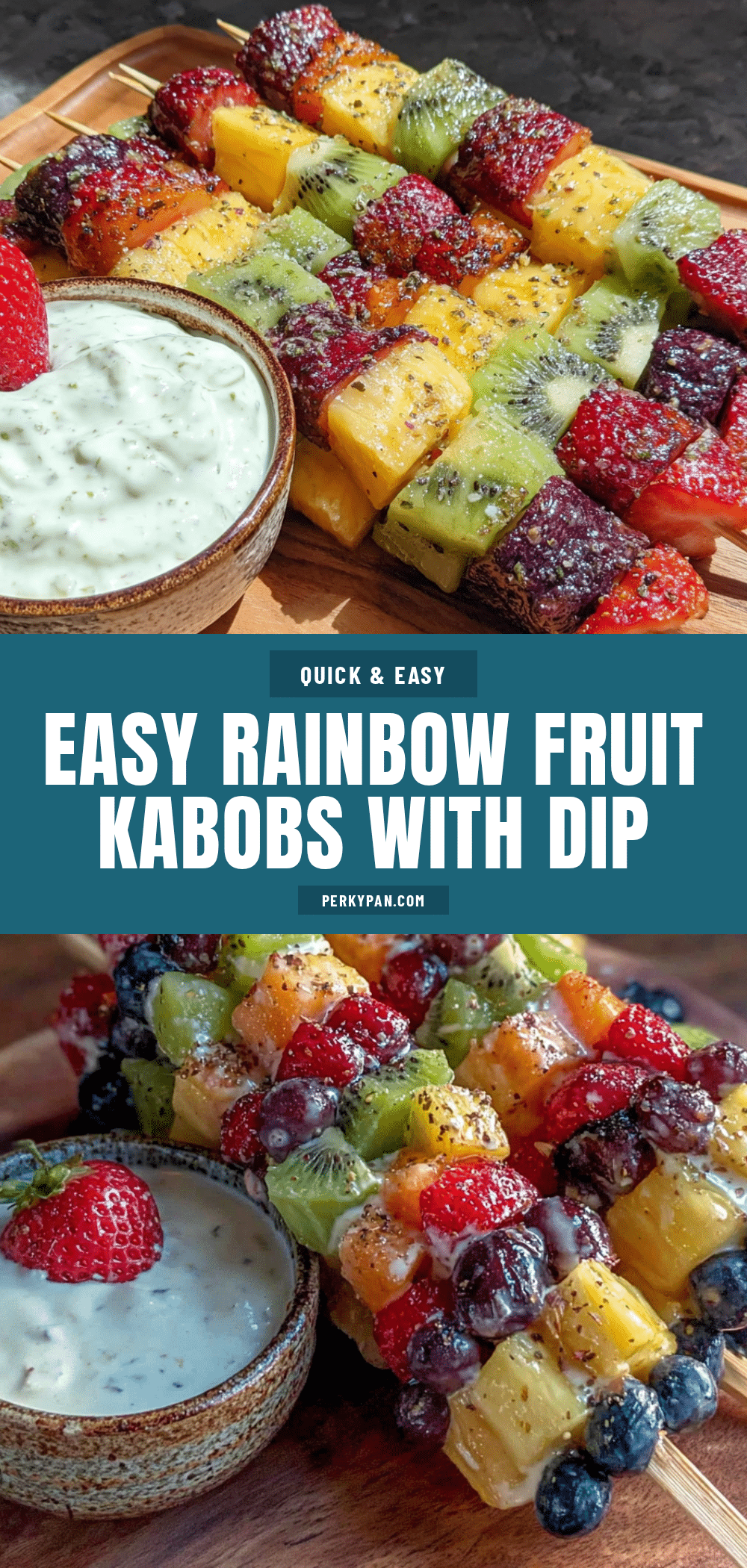 rainbow fruit kabobs with yogurt dip recipe
